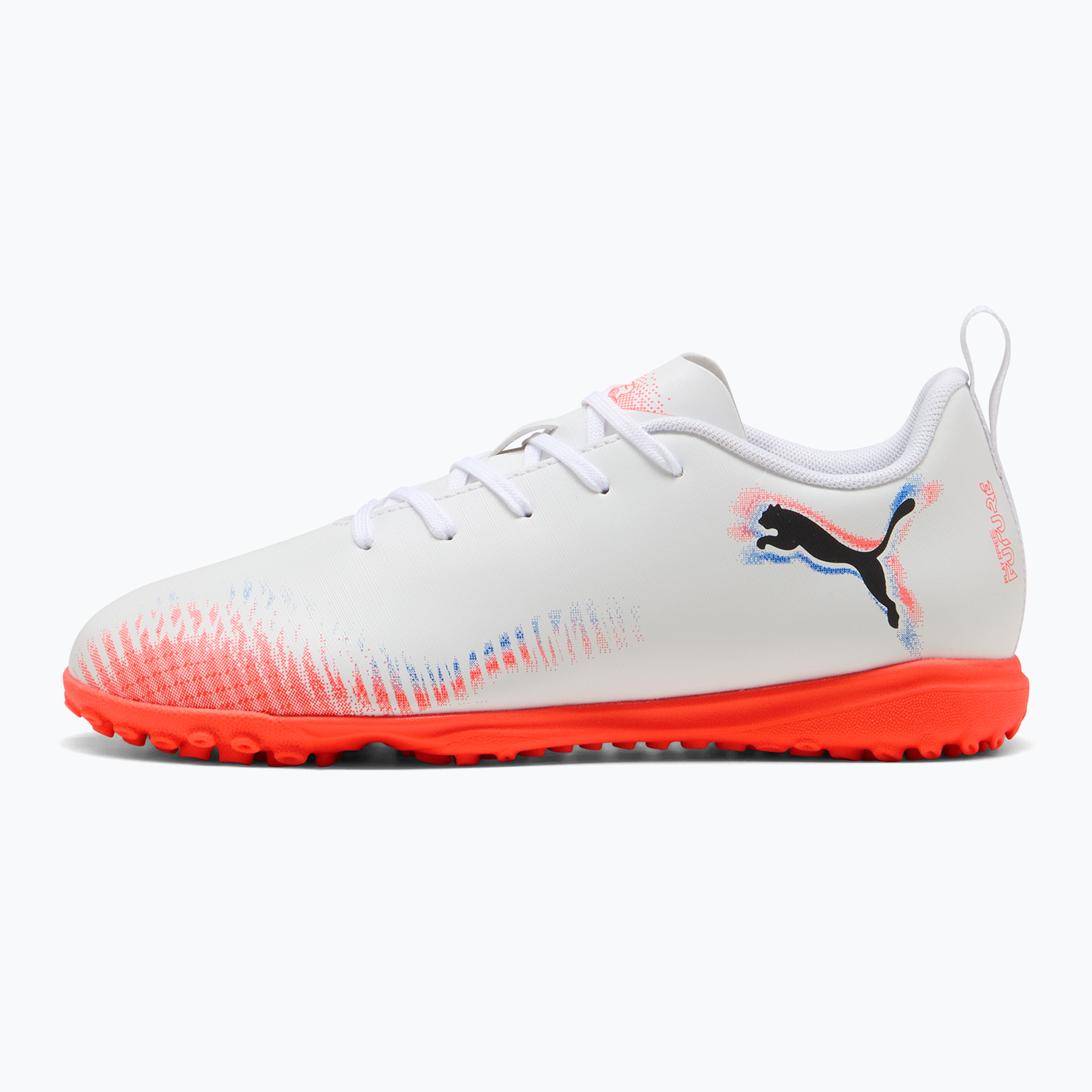 Buty piłkarskie dziecięce PUMA Future 8 Play TT Jr puma white/puma black/glowing red 
