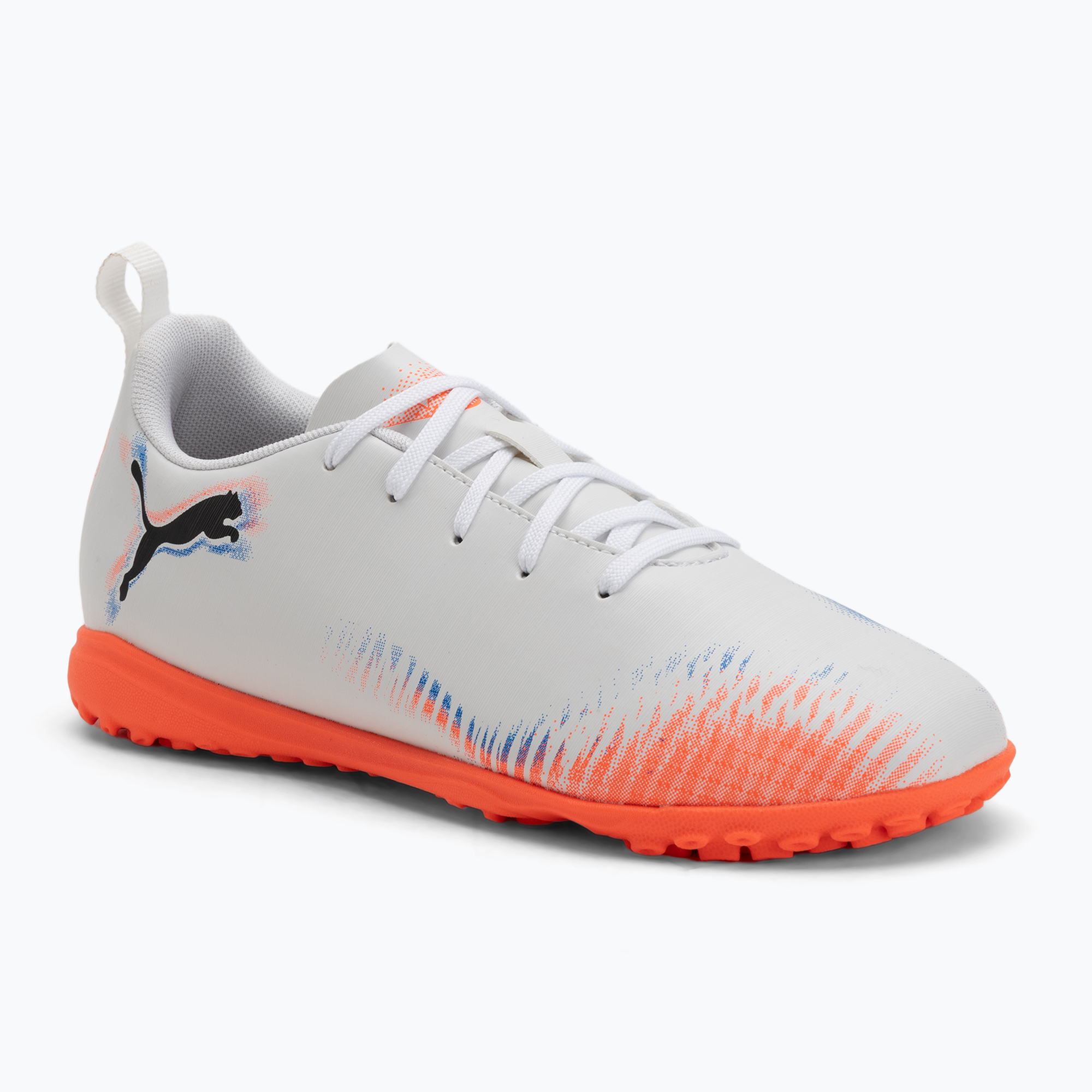 Buty piłkarskie dziecięce PUMA Future 8 Play TT Jr puma white/puma black/glowing red 