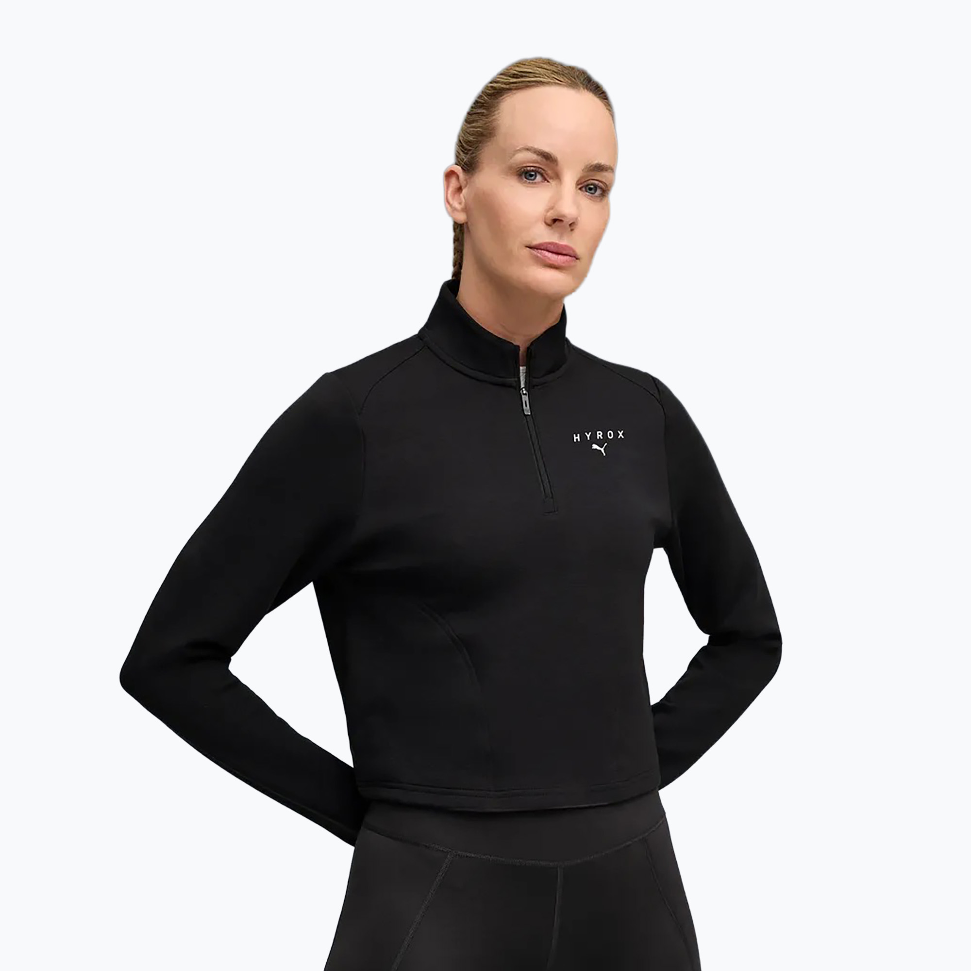 Дамски суитшърт Puma Hyrox Cloudspun 1/4 Zip puma black