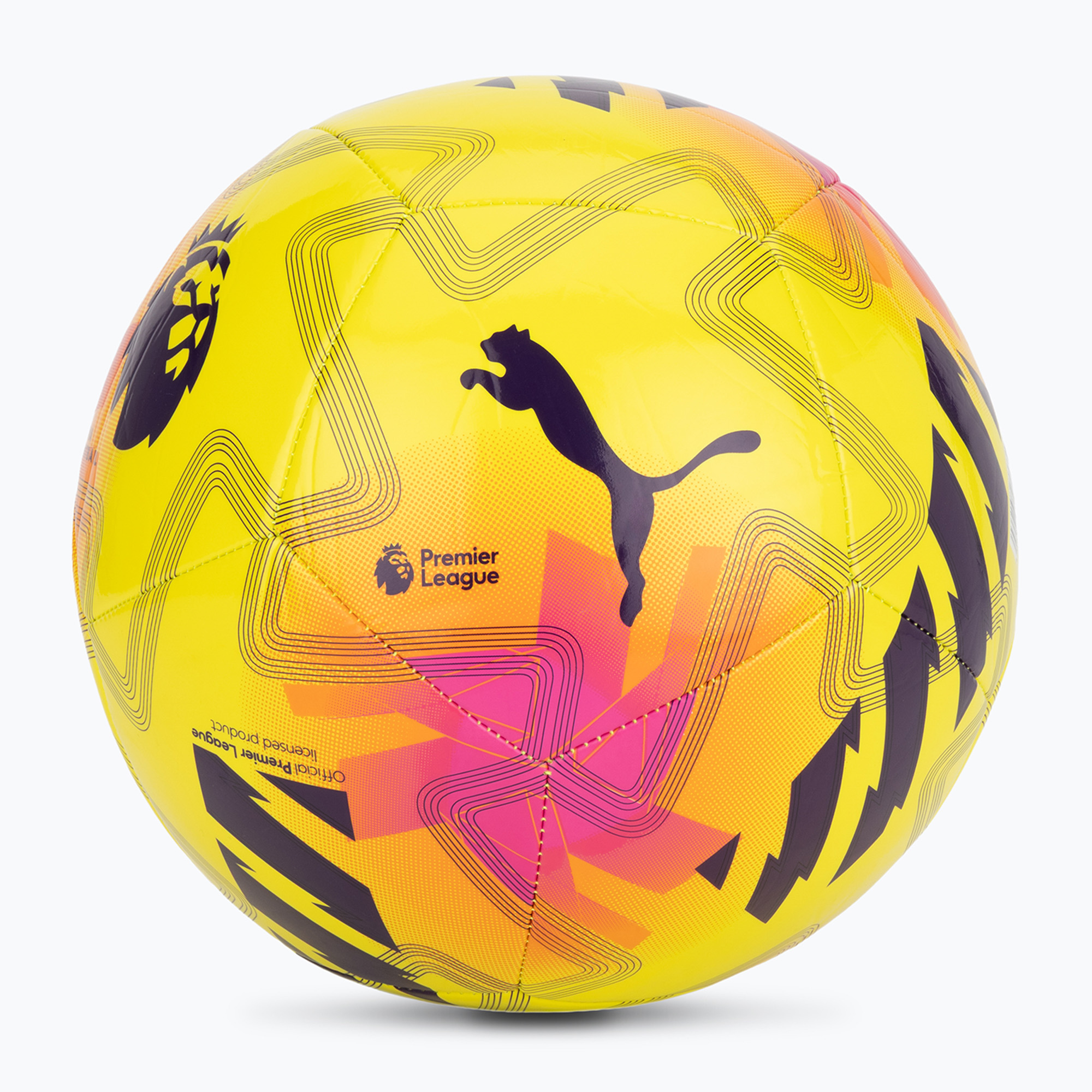 Piłka do piłki nożnej PUMA Orbita Cup PL Lights fluo yellow/multicolor rozmiar 5