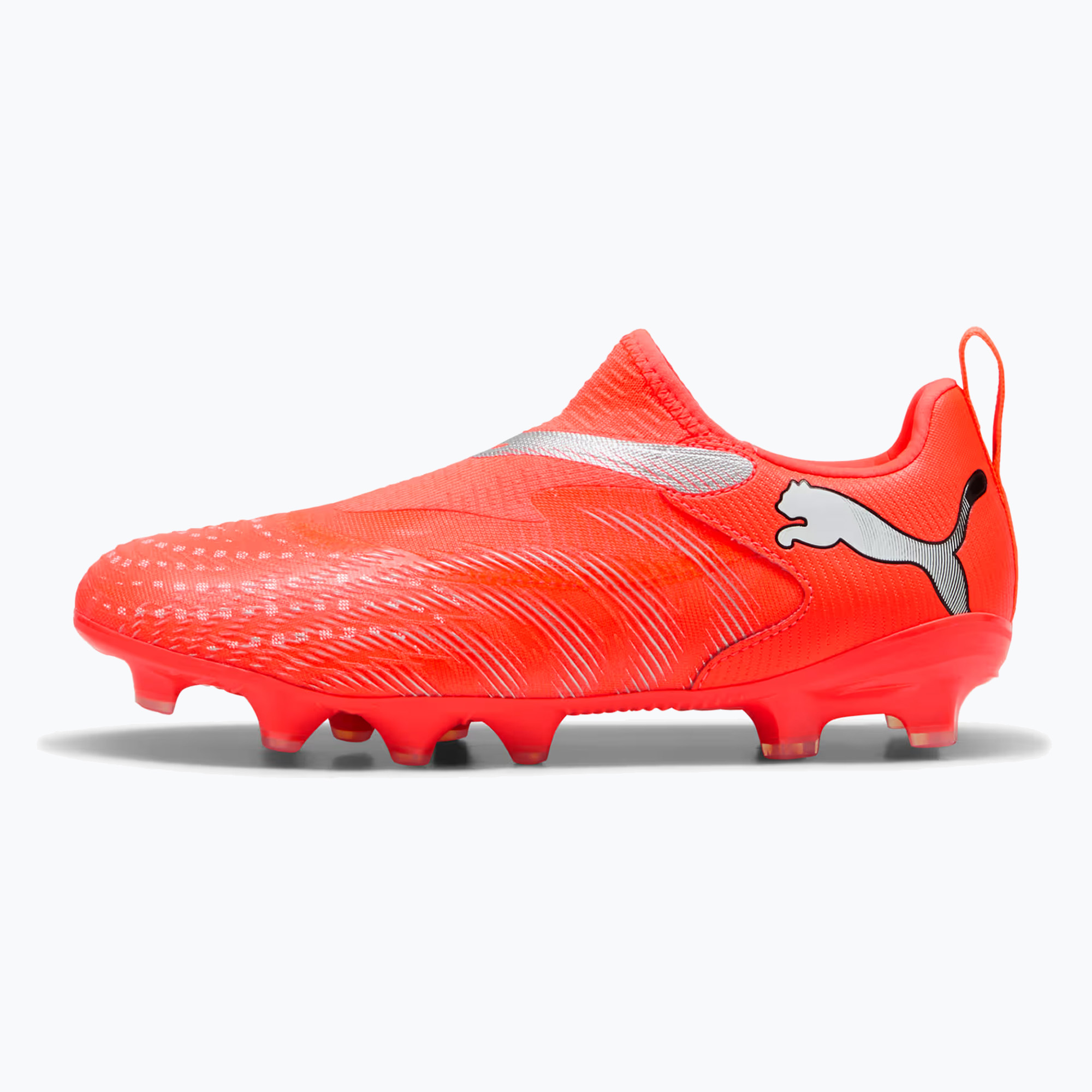 Детски футболни обувки PUMA Future 9 Match LL FG/AG Jr glowing red/puma white/puma black/puma silver