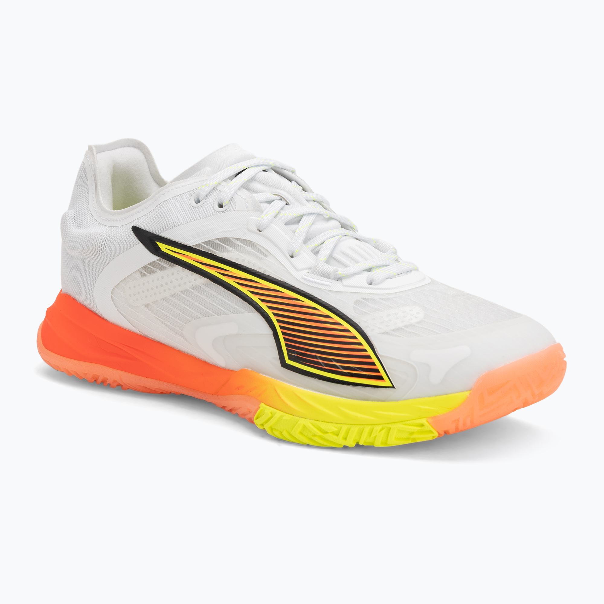 Boty na házenou PUMA Accelerate Nitro SQD 4 Game On puma white/glowing red/ultra blue