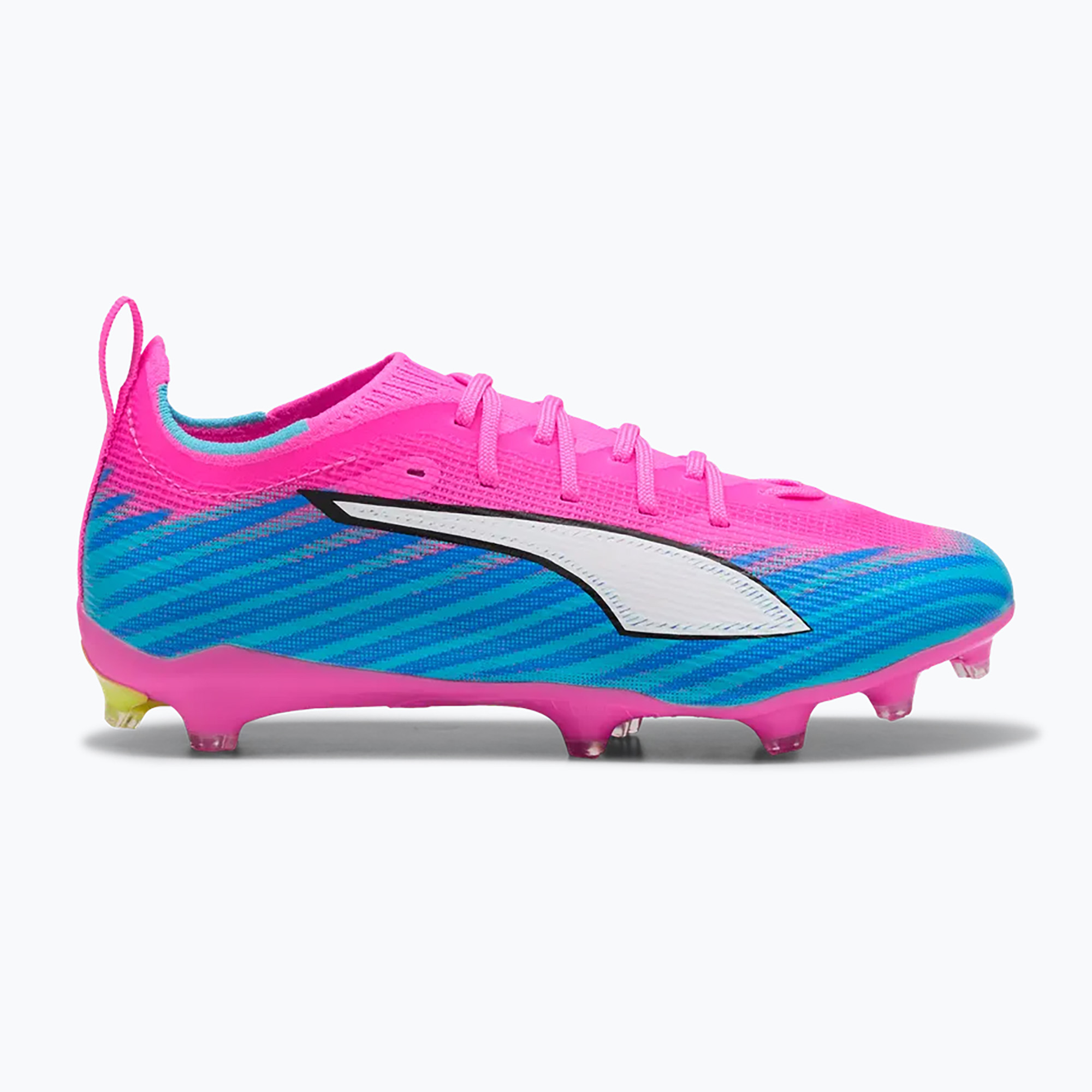 Detské kopačky PUMA Ultra 6 Pro Jr FG/AG poison pink/puma wht/sunstream/bright aqua/puma blk