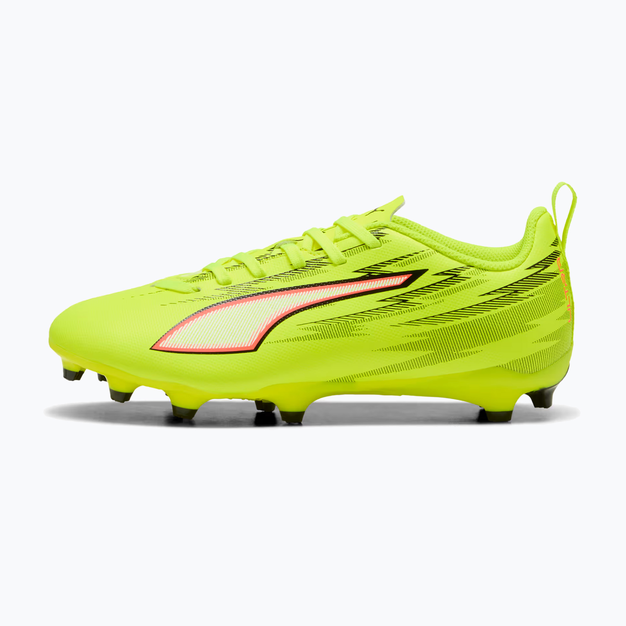 Детски футболни обувки PUMA Ultra 6 Play FG/AG Jr yellow alert/puma black/glowing red/lime squeeze