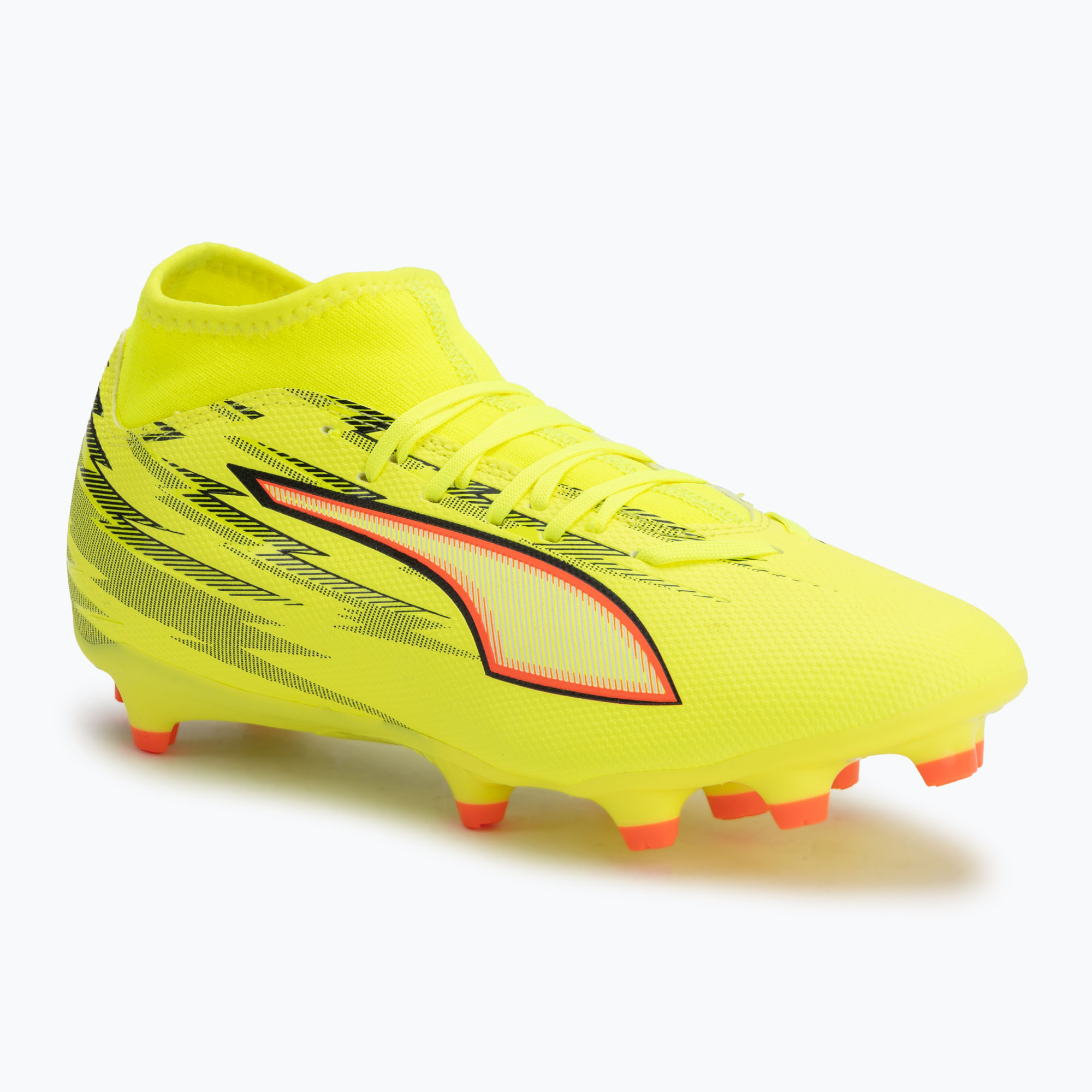 Buty piłkarskie PUMA Ultra 6 Play+ FG/AG yellow alert/puma black/glowing red/lime squeeze 