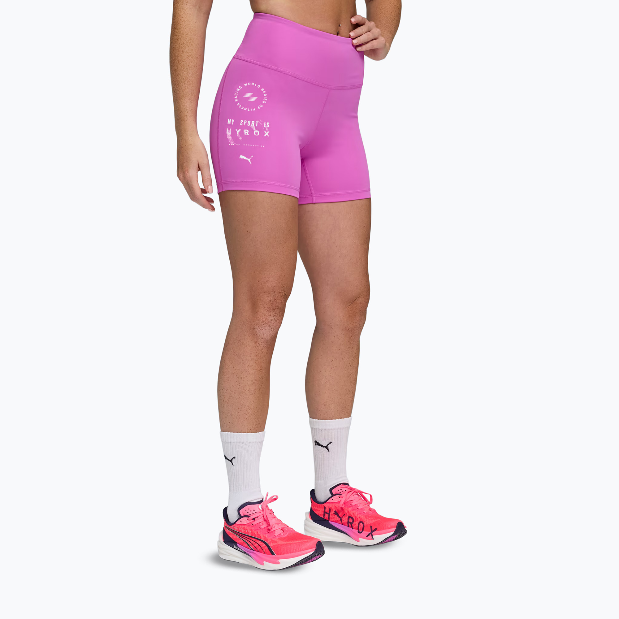 Spodenki treningowe damskie PUMA Hyrox Tad Essential Tight pink 