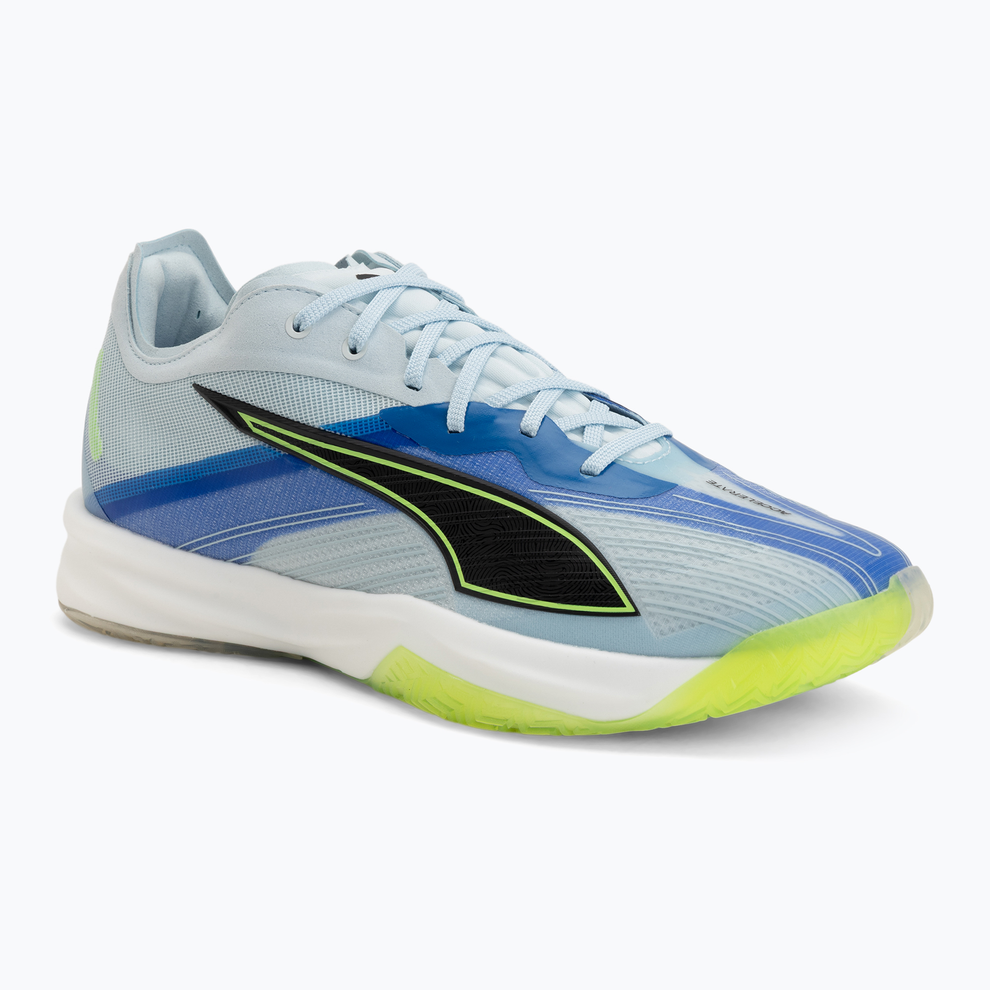 Hádzanárske topánky PUMA Accelerate Nitro SQD 5 aqua glow/puma black/green glare/royal sapphire