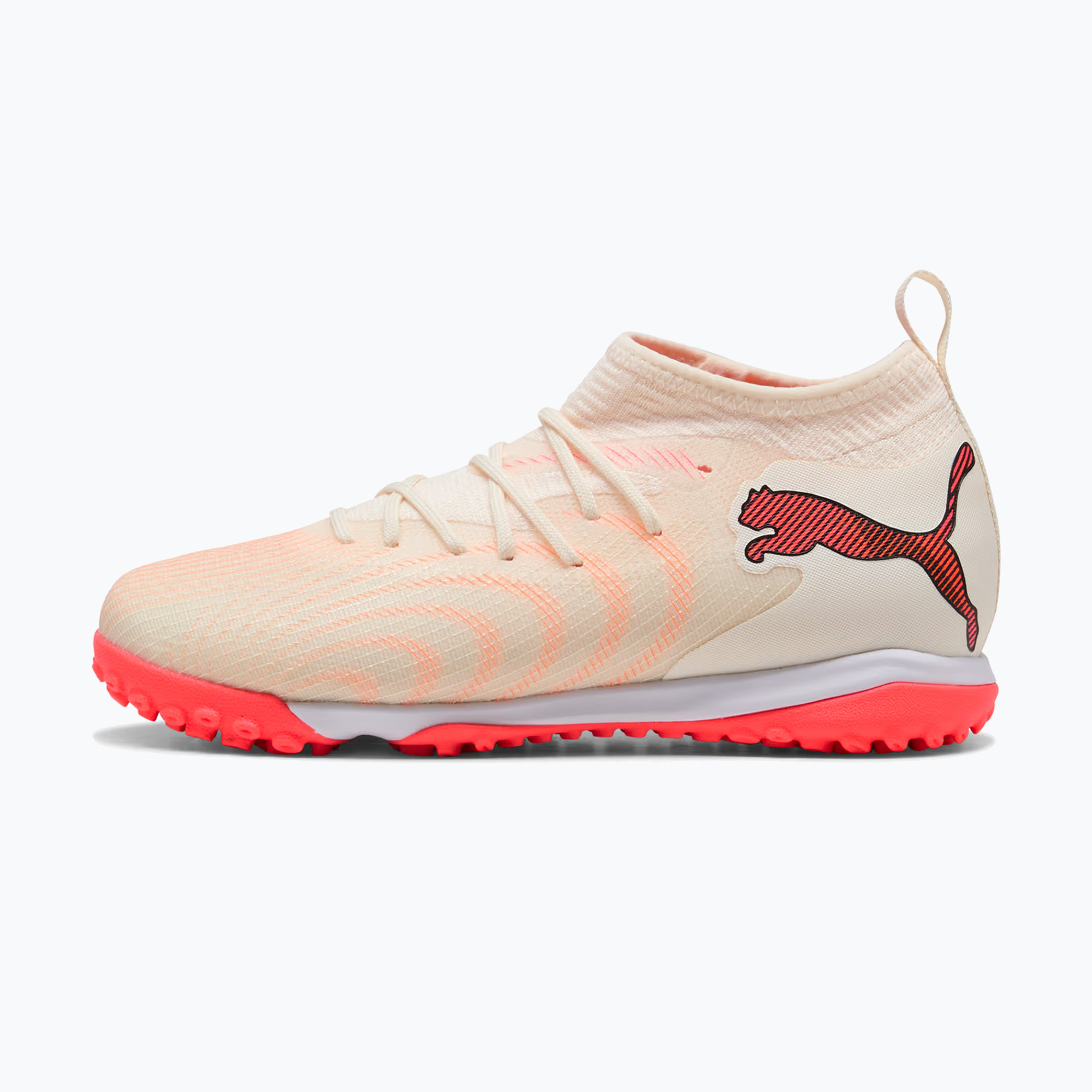 Încălțăminte de fotbal pentru copii PUMA Future 9 Match TT  Mid Jr sugared almond/puma white/ultra red/puma black