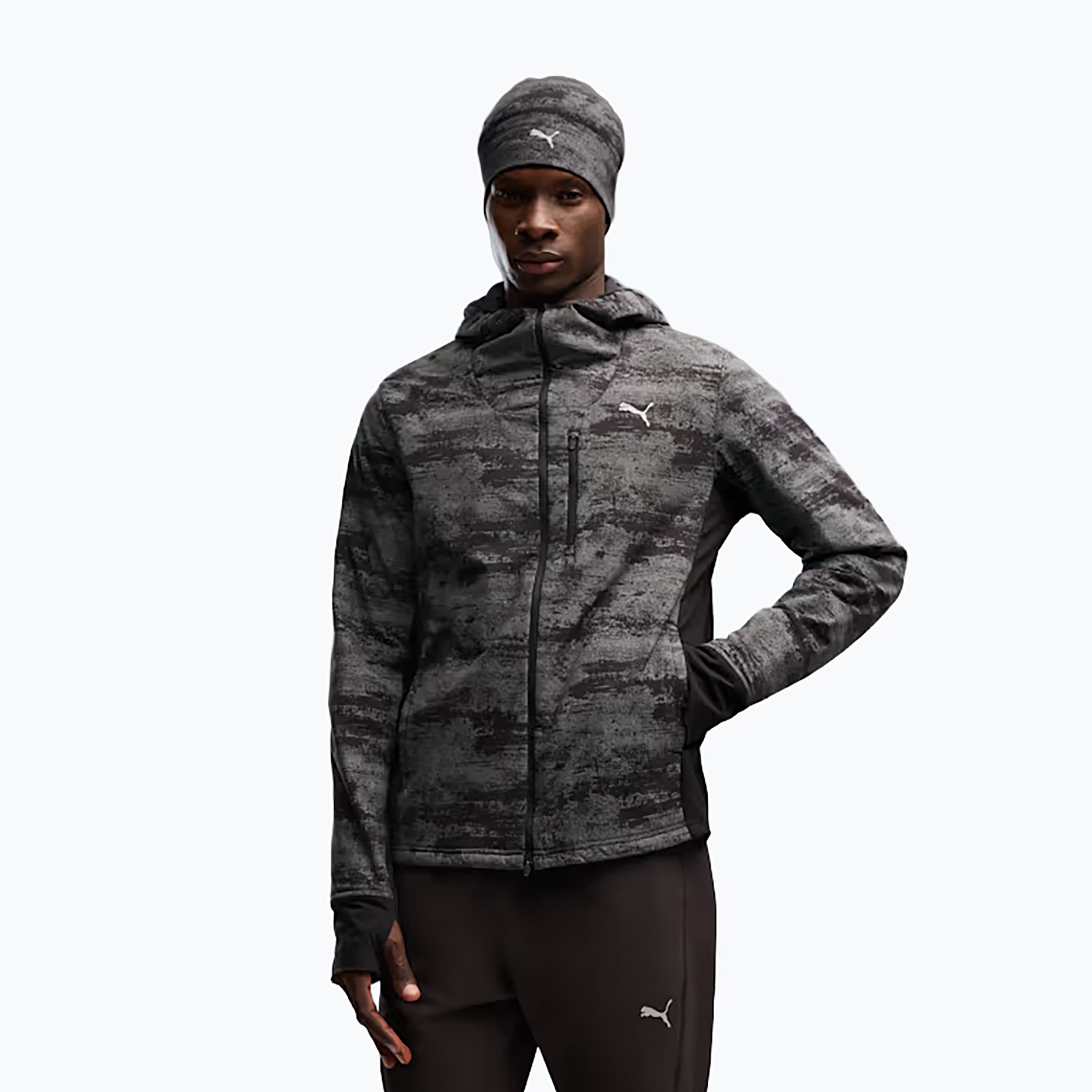 Kurtka do biegania męska PUMA Run Brightstride AOP Primaloft puma black | WYSYŁKA W 24H | 30 DNI NA ZWROT