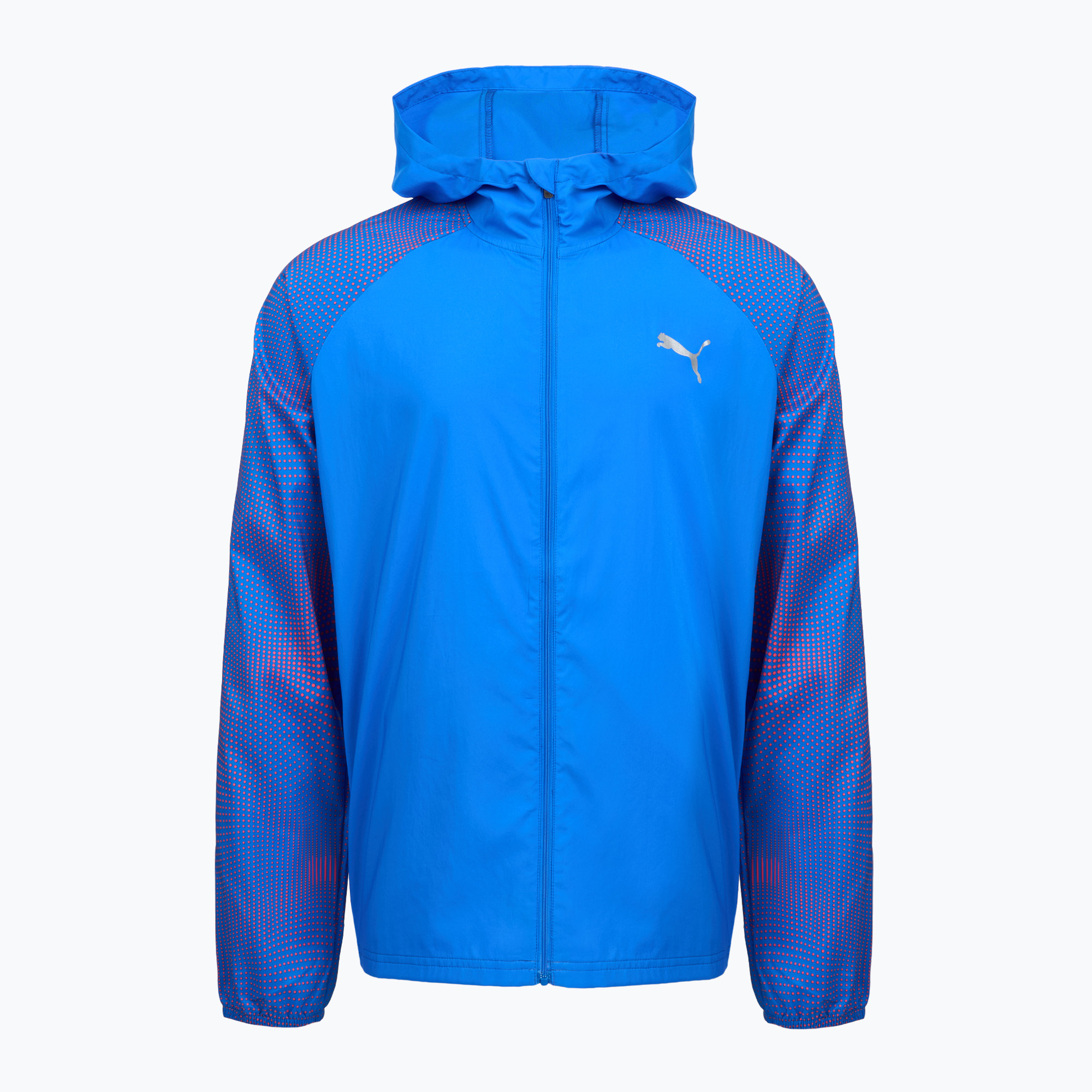 Kurtka do biegania męska Puma Run Favorite Woven Jacket blue/fire orchid