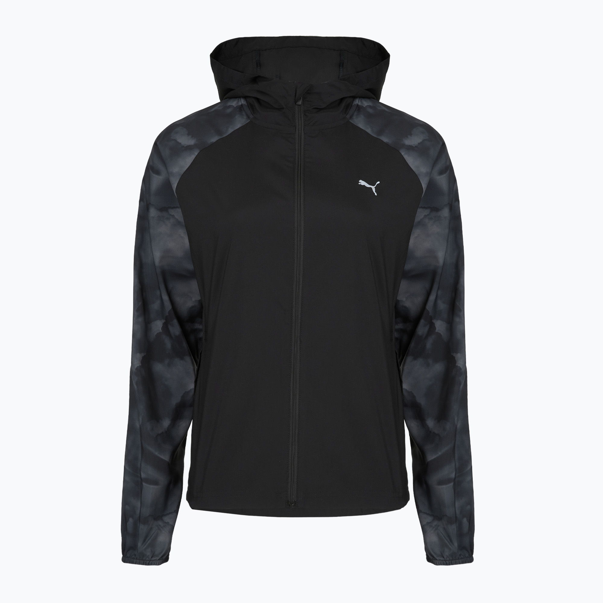 Kurtka do biegania damska Puma Run AOP Favorite Woven Jacket black