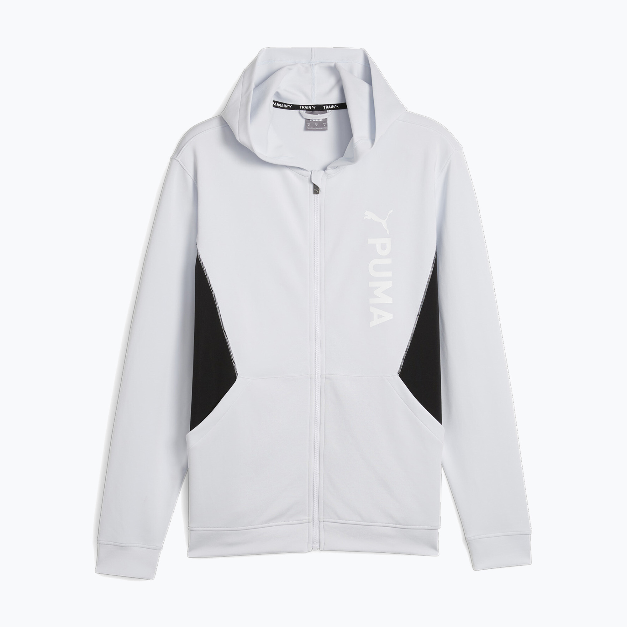 Bluza męska PUMA Fit Double Knit FZ Hoodie silver mist 
