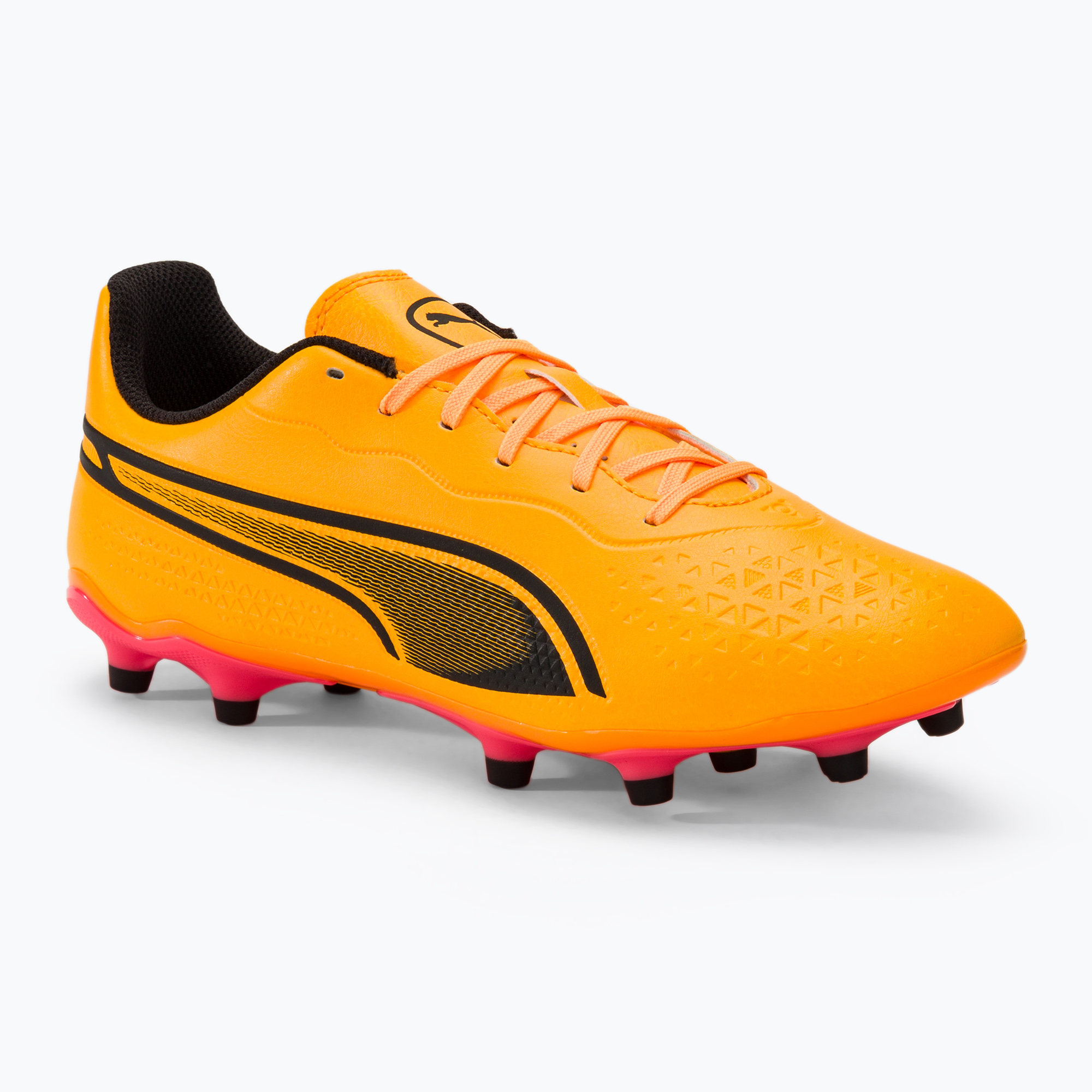 Buty piłkarskie PUMA King Match Fg/Ag sun stream/puma black/sunset glow 