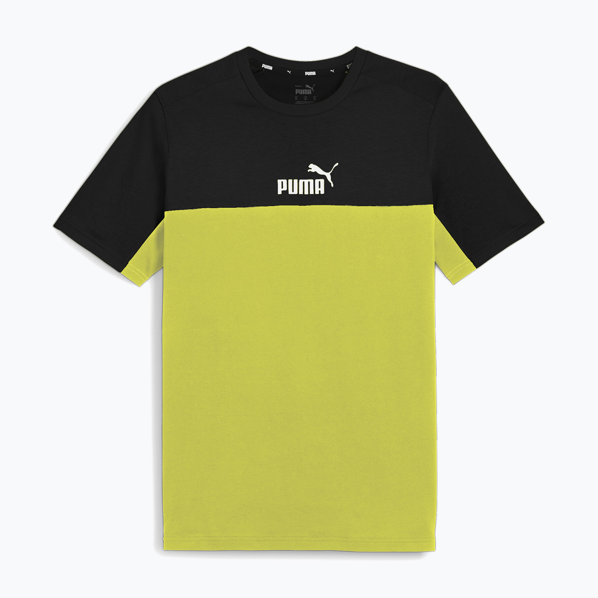 Мъжки тениски PUMA ESS  Block Tee puma black/lime sheen