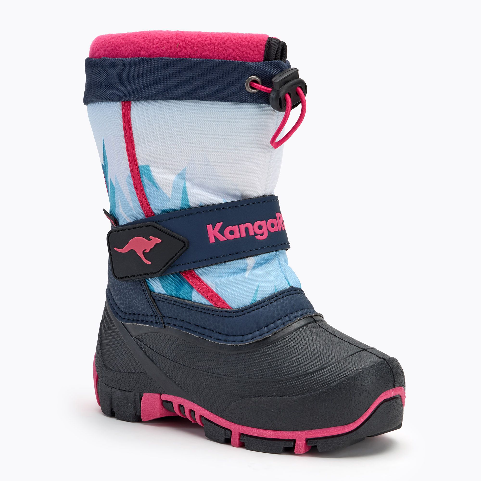 Śniegowce dziecięce KangaROOS Kanga-Bean IV dk navy/daisy pink 
