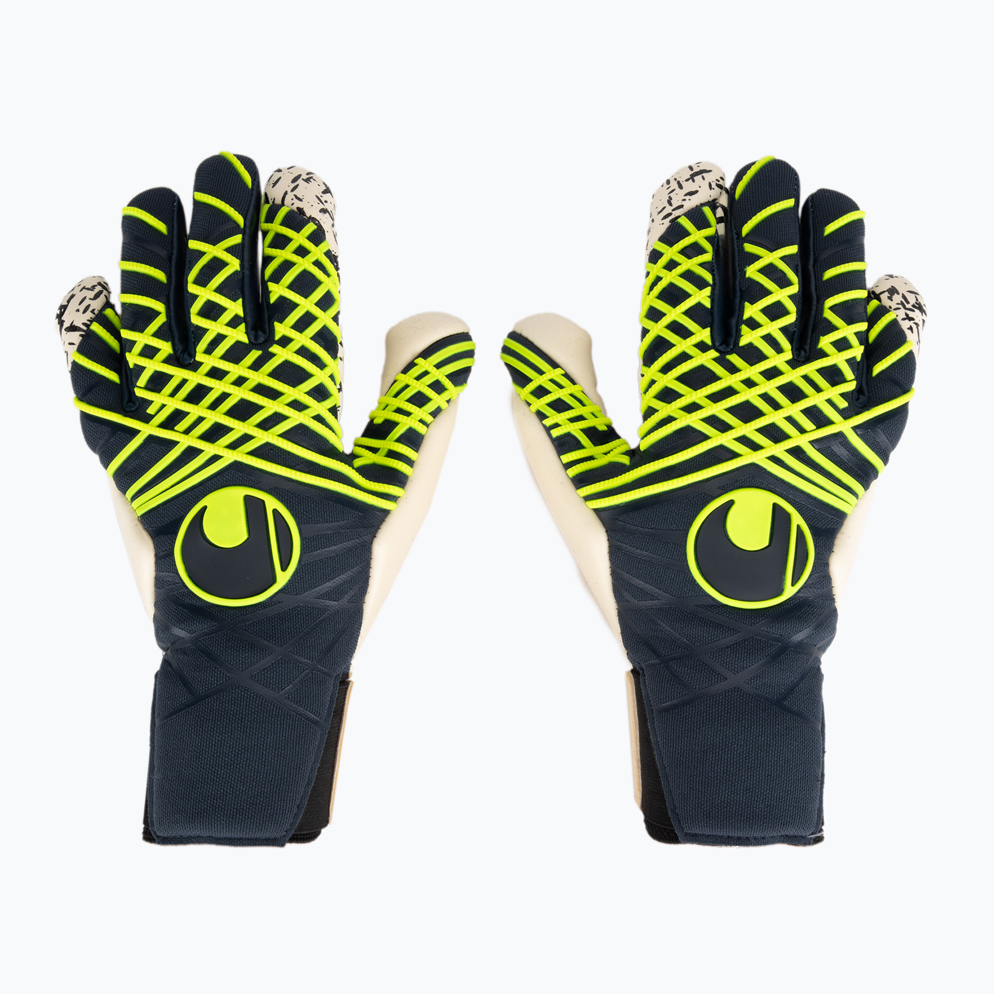 Rękawice bramkarskie uhlsport Prediction Flex HN navy/white/fluo yellow 