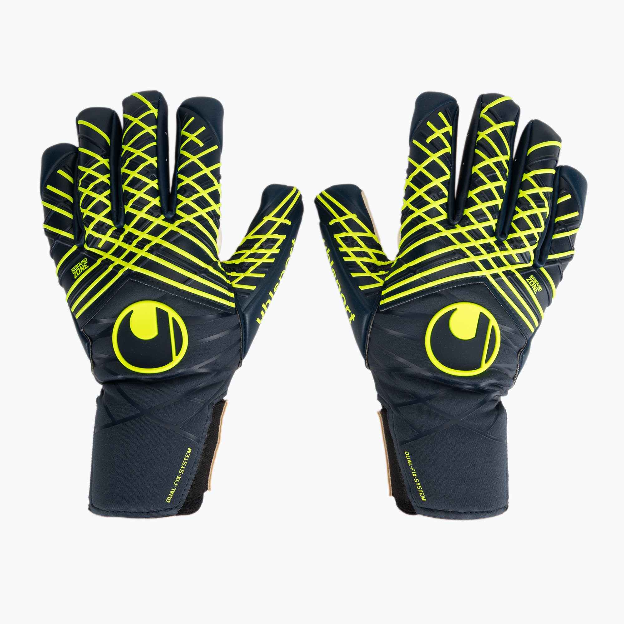Rękawice bramkarskie uhlsport Prediction Absolutgrip HN navy/white/fluo yellow 