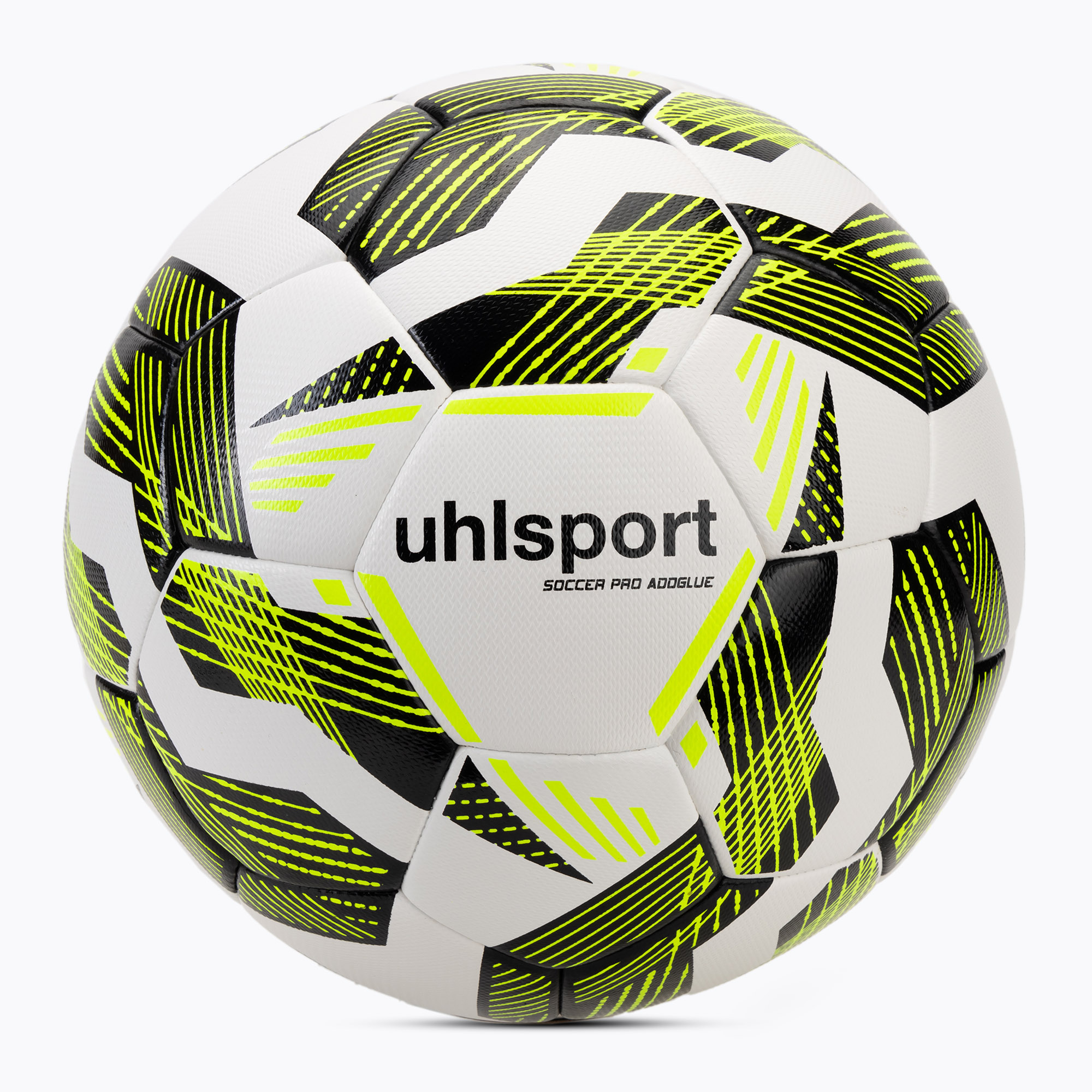 Piłka do piłki nożnej uhlsport Pro Addglue white/black/fluo yellow rozmiar 5 