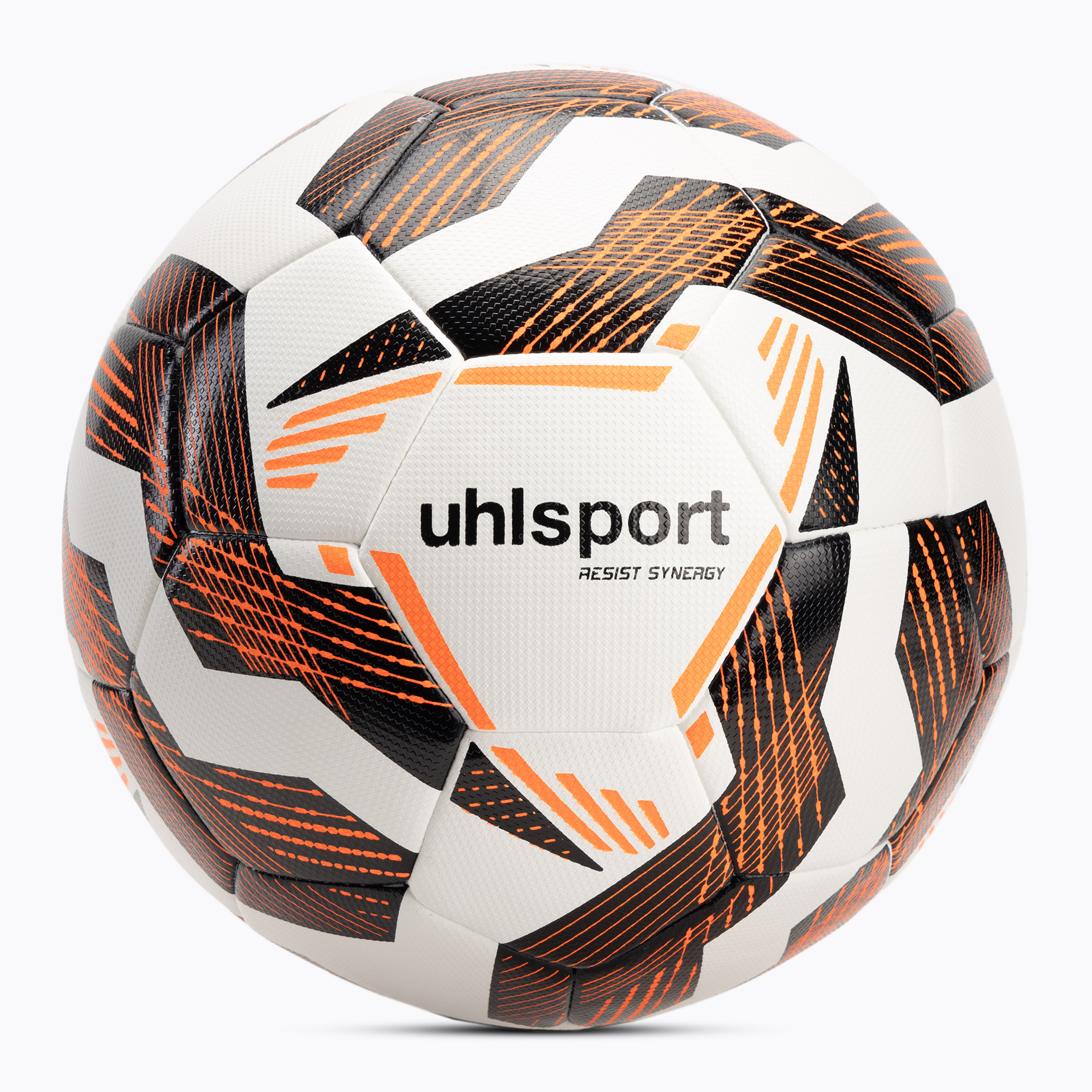 Uhlsport Resist Synergy футбол бяло/черно/оранжево размер 5