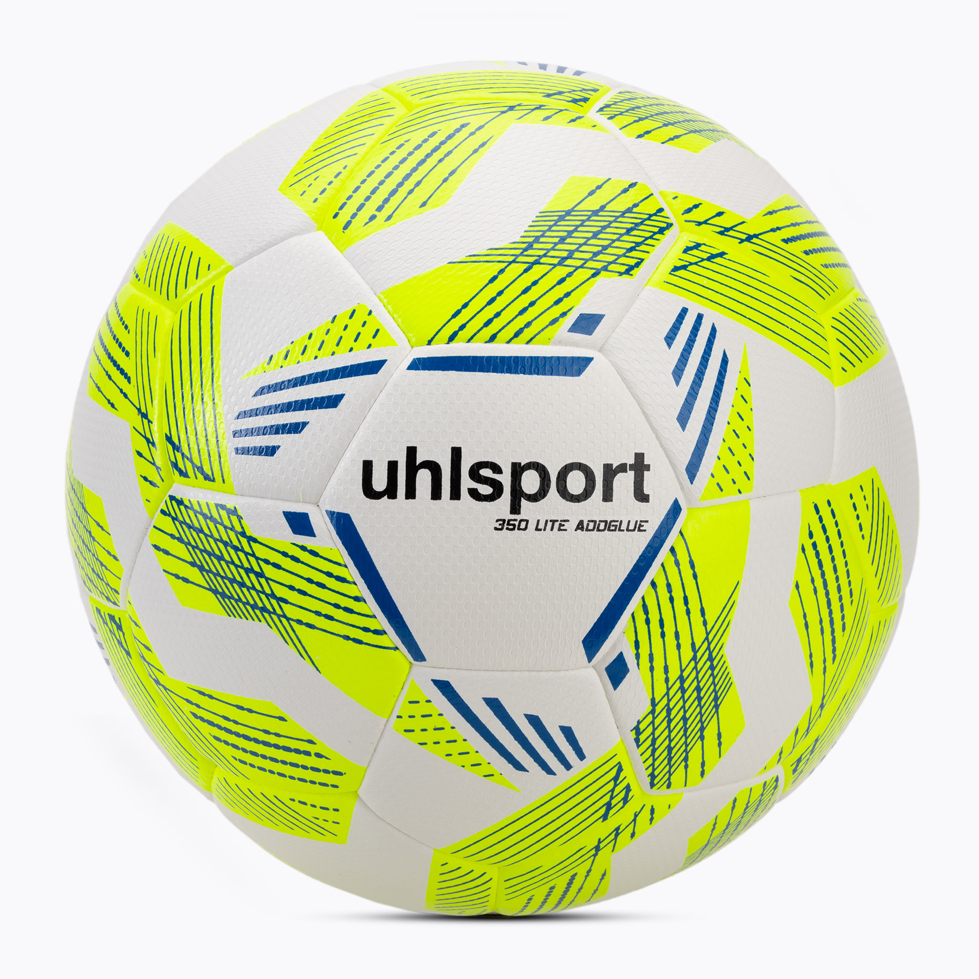 Piłka do piłki nożnej uhlsport 350 Lite Addglue white/fluo yellow/dark blue rozmiar 5 