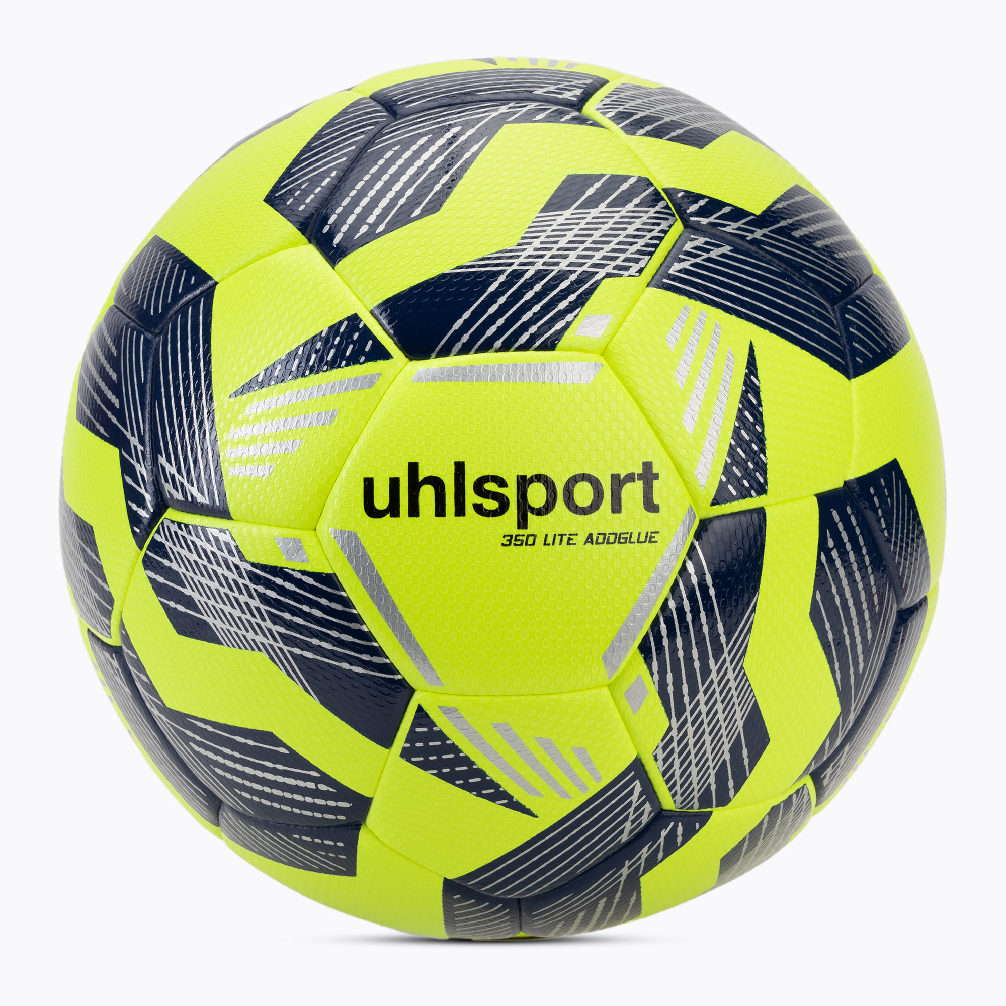 Piłka do piłki nożnej uhlsport 350 Lite Addglue fluo yellow/navy/silver rozmiar 5 