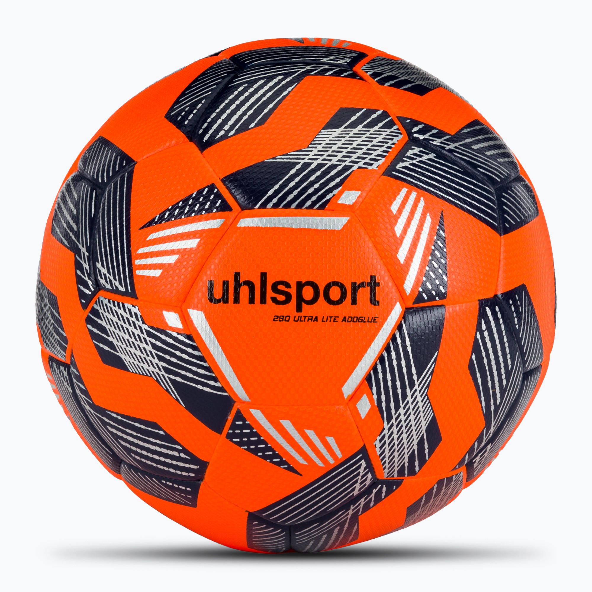 Minge de fotbal uhlsport 290 Ultra Lite Addglue fluo orange/navy/silver mărime 5