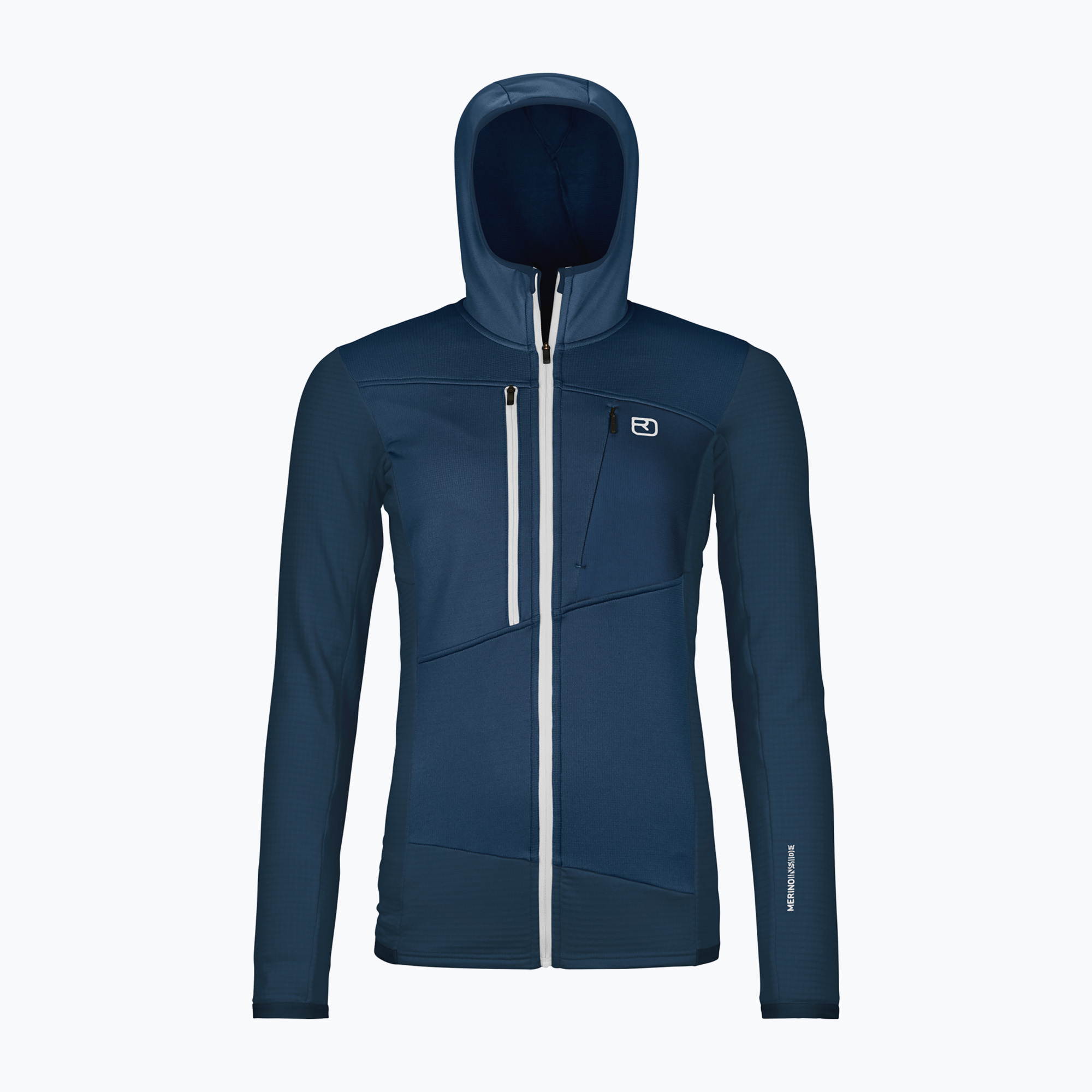 Bluza damska ORTOVOX Fleece Grid Hoody deep ocean 