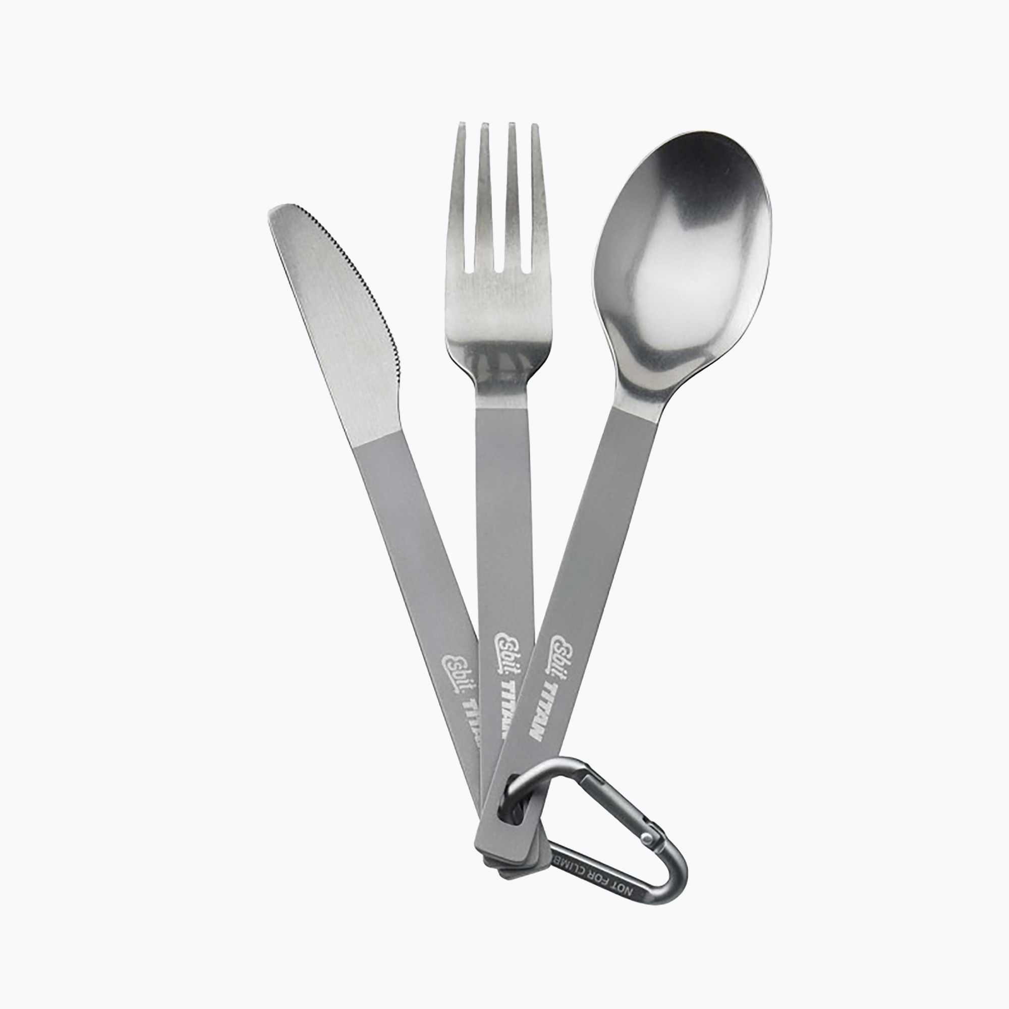 Zestaw sztućców Esbit 3-Pcs Titanium Cutlery-Set W/ Carabiner And Pocket titanium 
