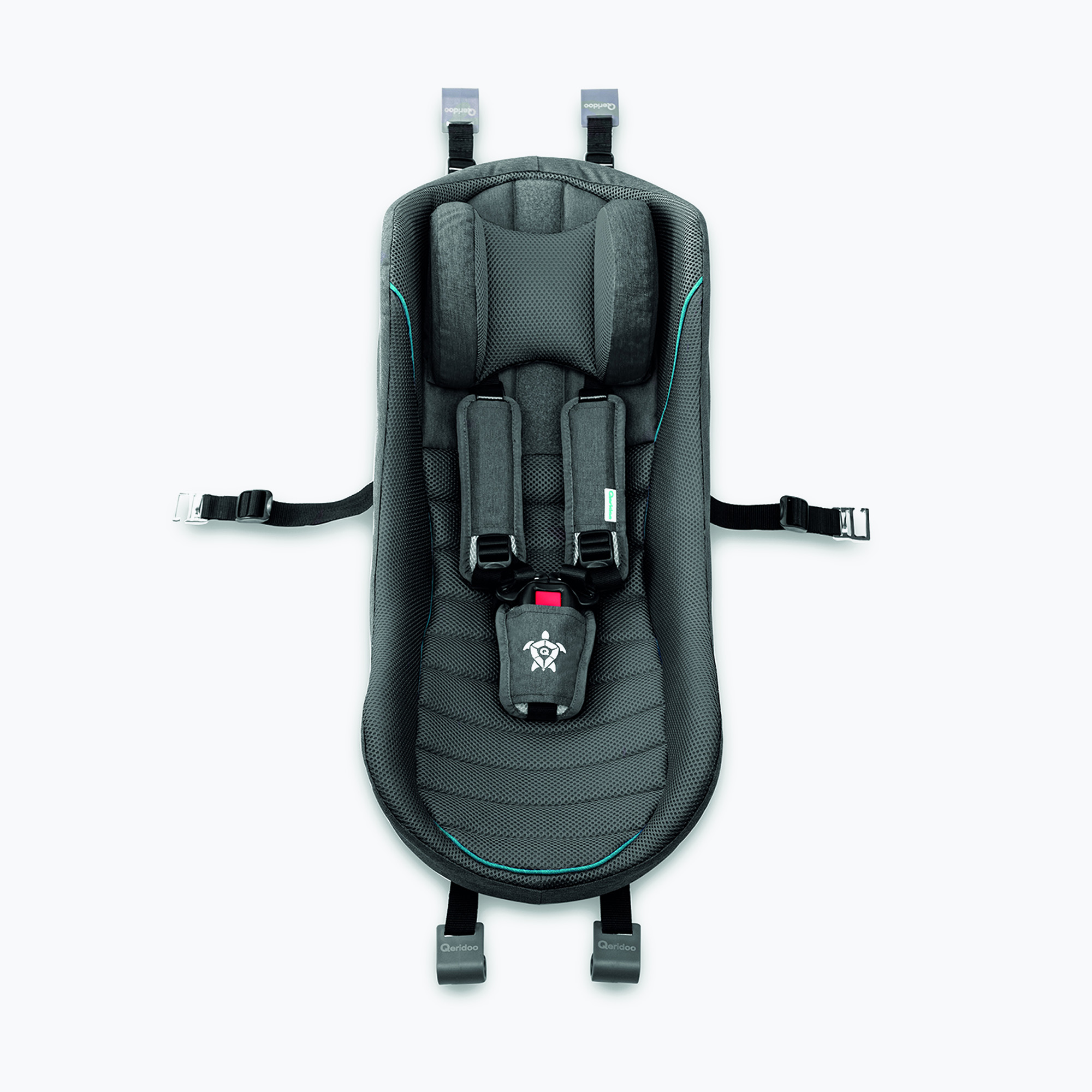 Sedadlo pre prívesný vozík Qeridoo Baby shell grey QBS 20 G (Baby shell A-BBSH-22)