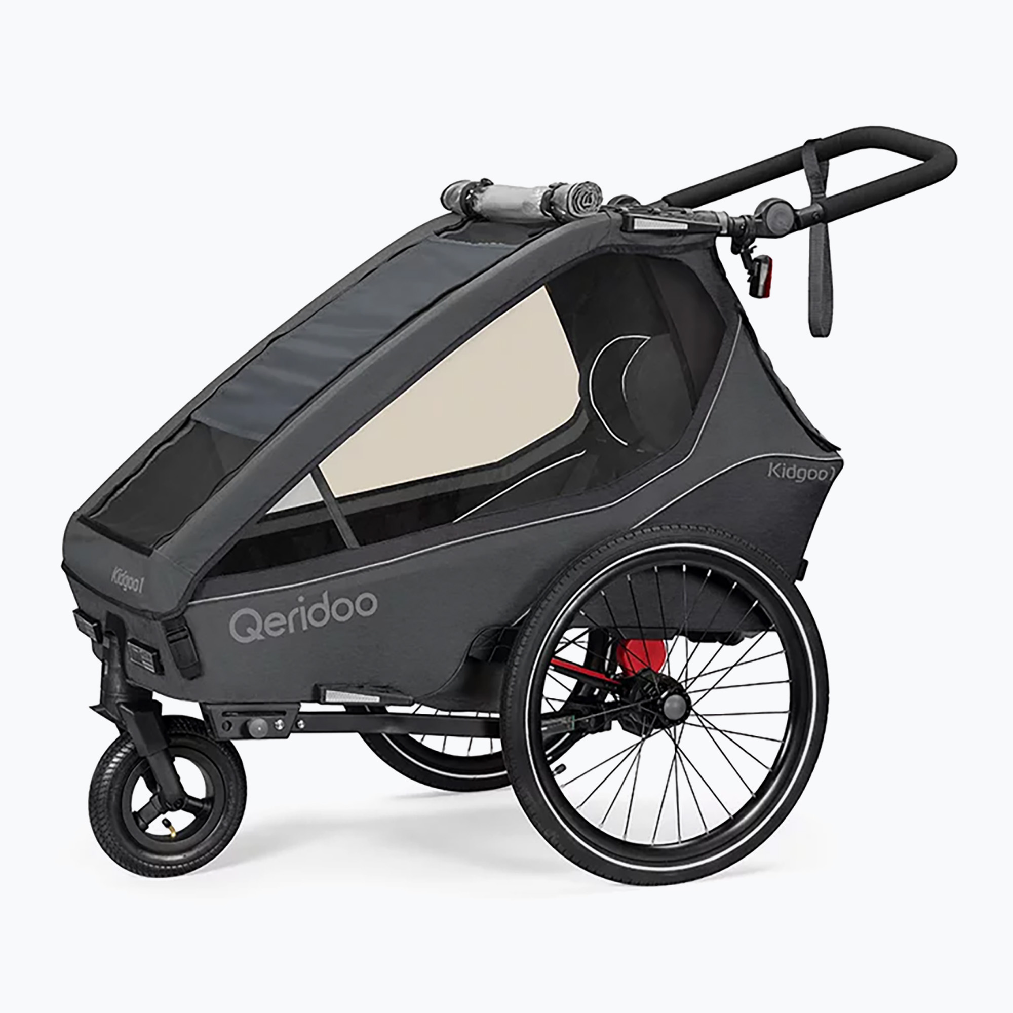 Remorcă pentru bicicletă Qeridoo Kidgoo 1 dark steel grey (Kidgoo 1 Q-KDG1-23)