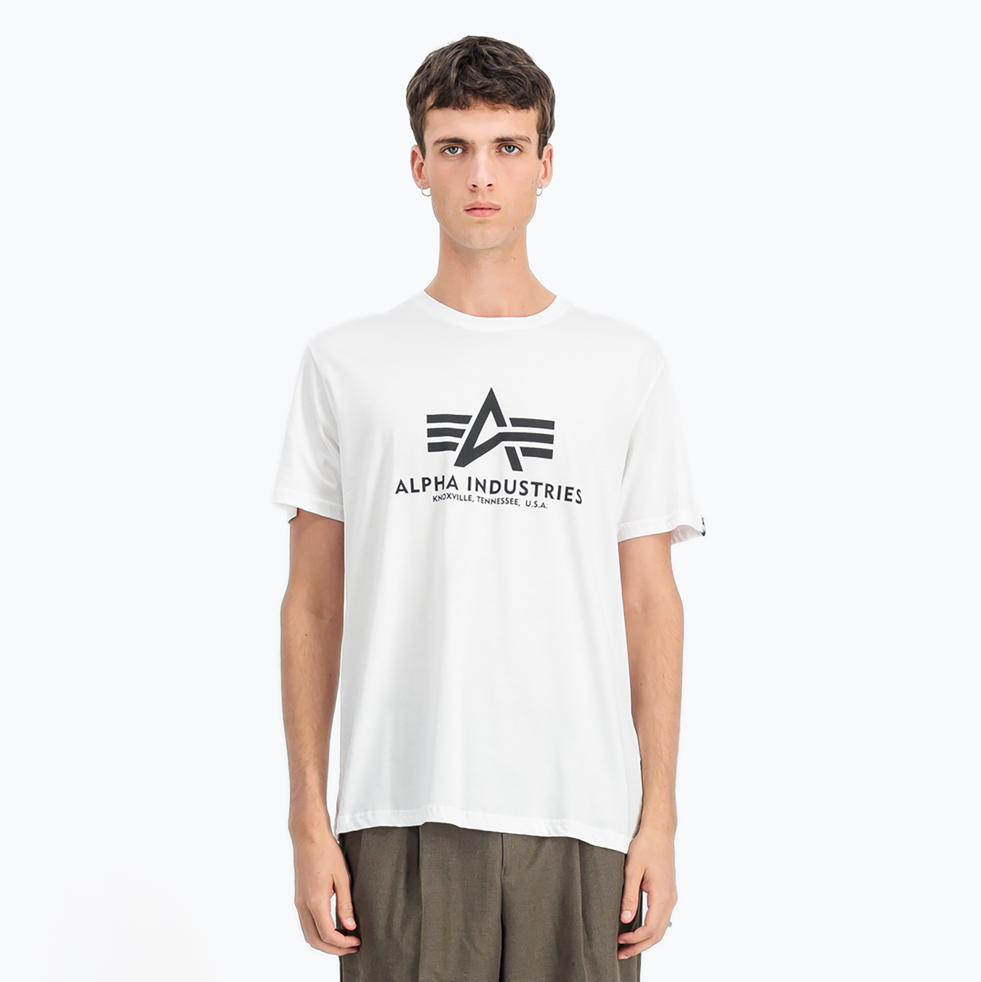 Maglietta Alpha Industries Basic bianca da uomo (2XL) (Basic 100501)