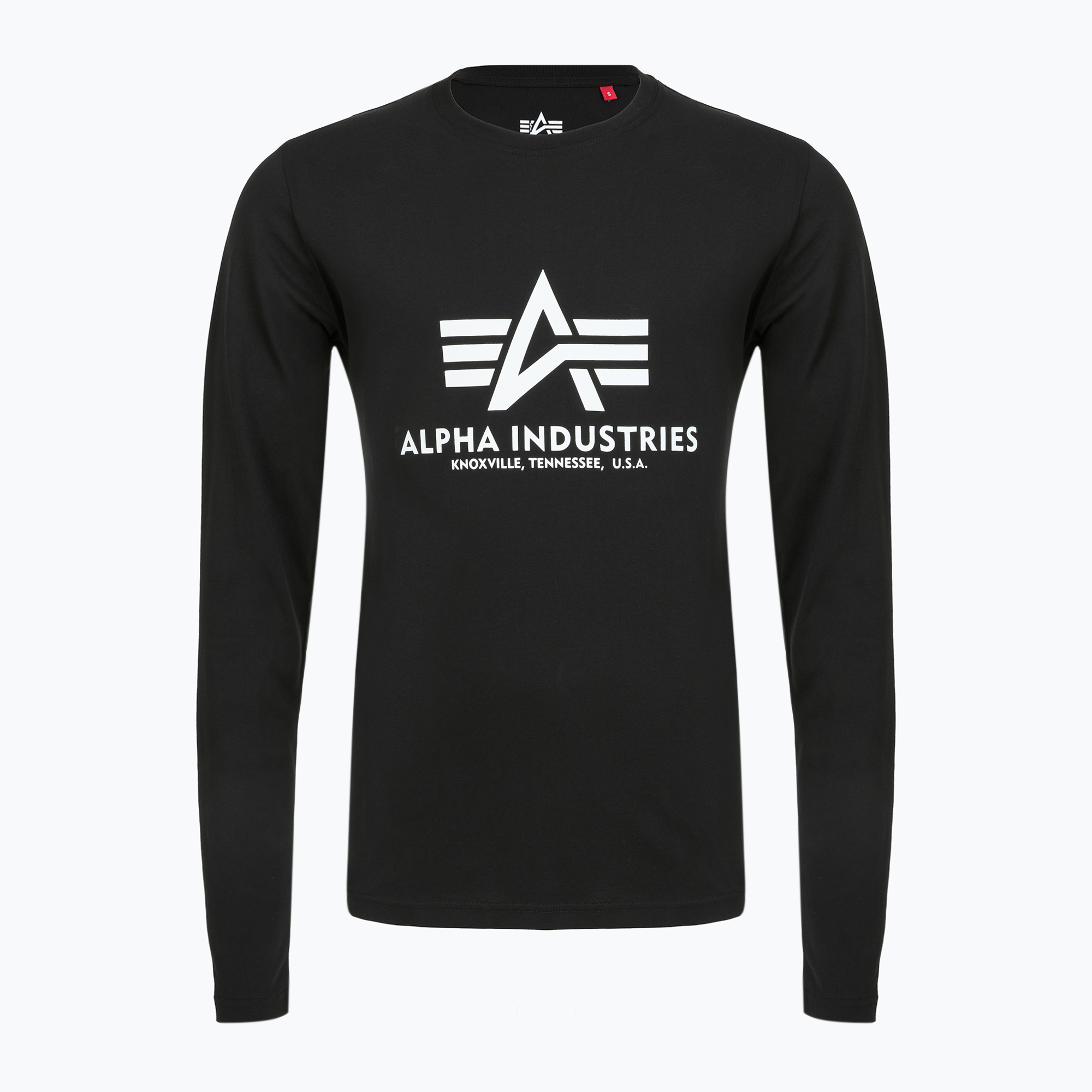 Longsleeve polo męskie Alpha Industries Basic T black 
