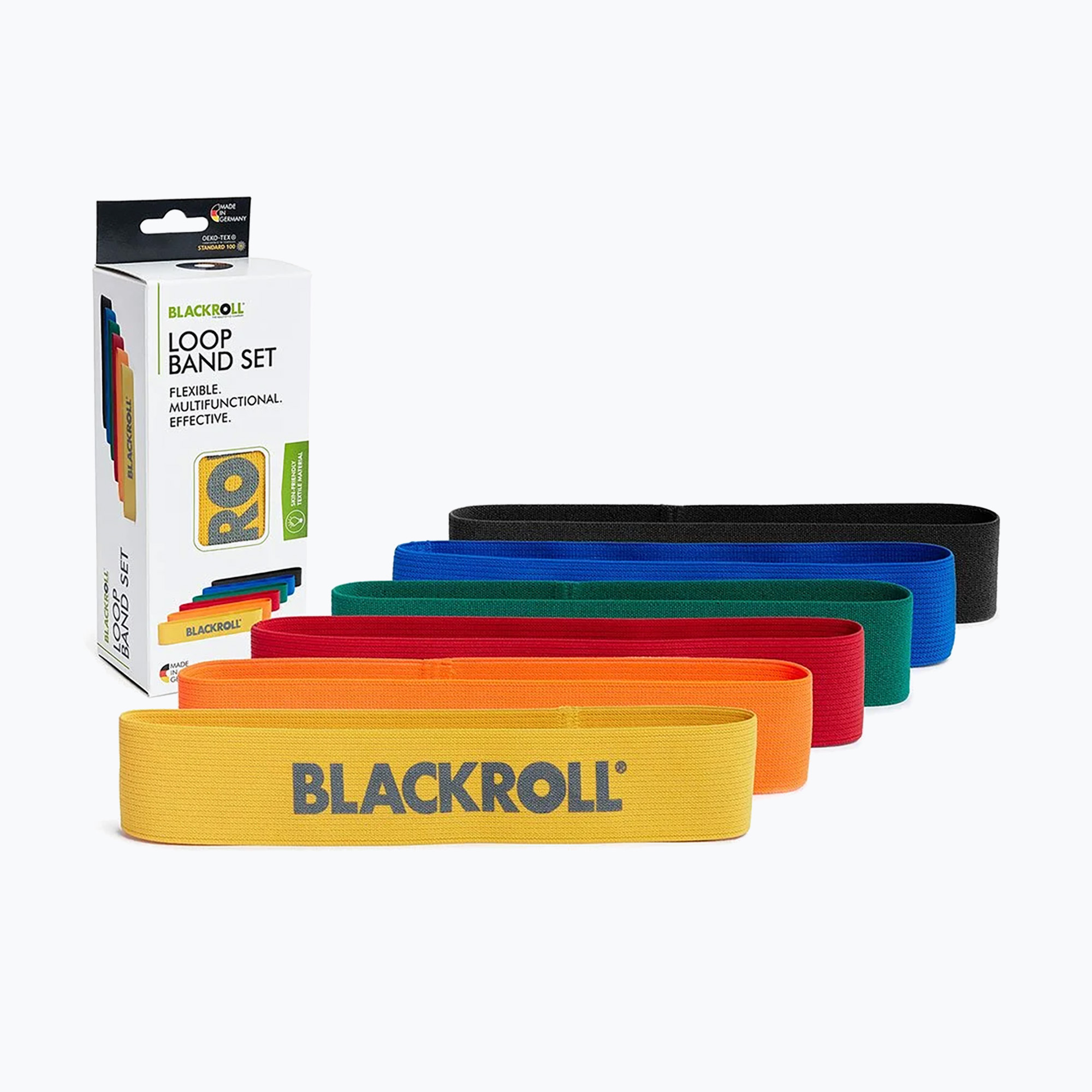 Комплект ластици за упражнения Blackroll Loop Band 6 szt. yellow/orange/red/green/blue/black