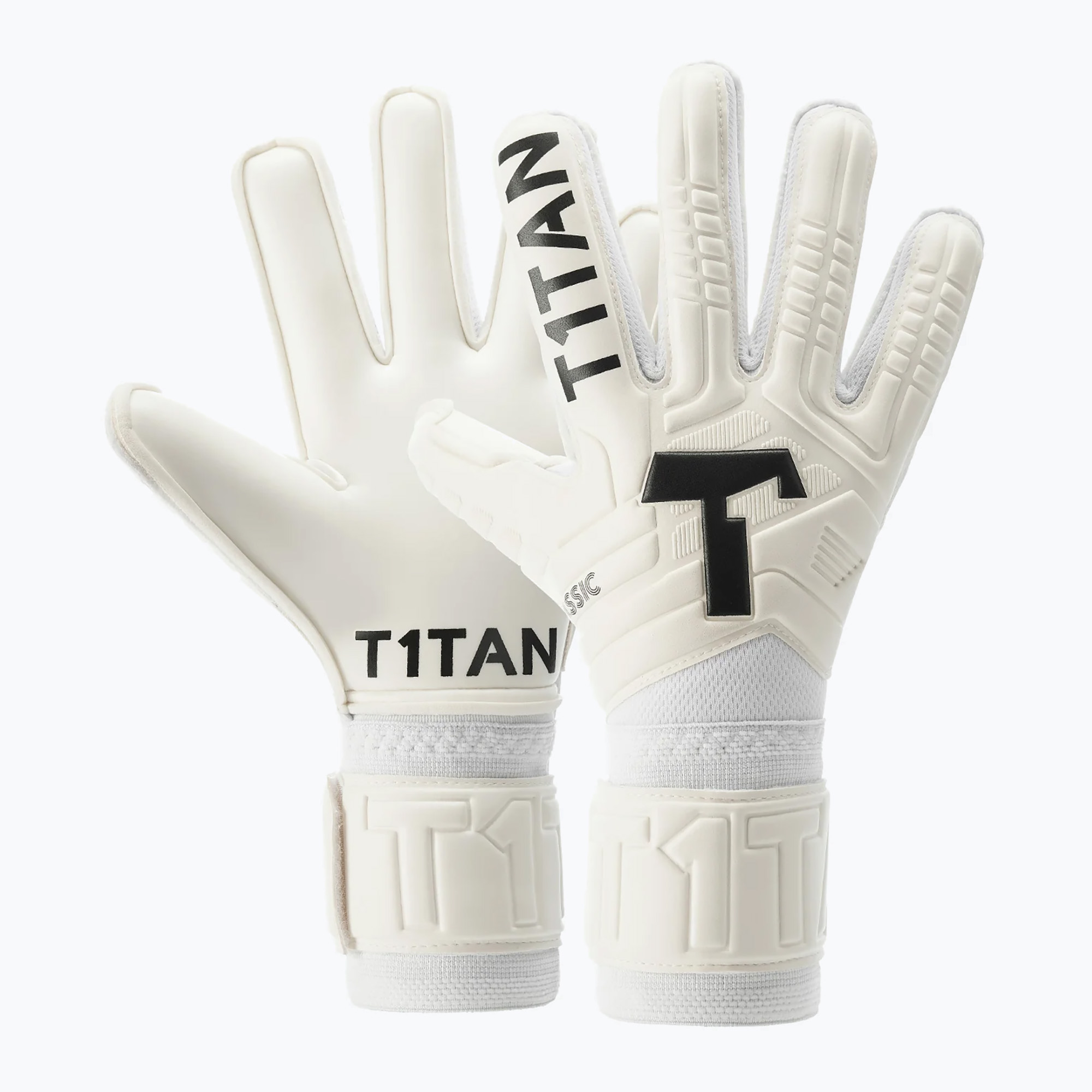 Rękawice bramkarskie T1TAN Classic 1.0 White-Out white 