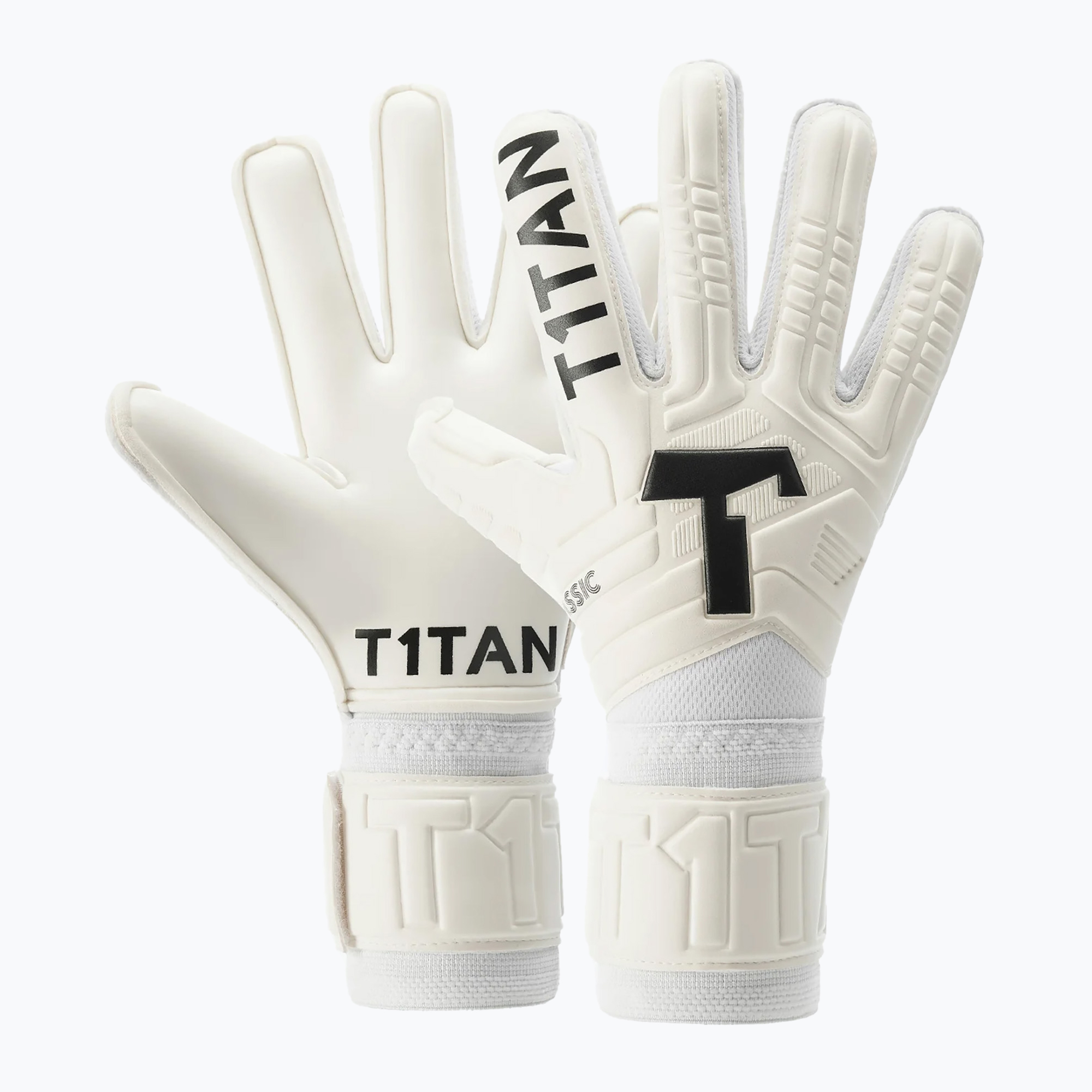 T1TAN Classic 1.0 White-Out FP guanti da portiere bianchi (11) (Classic 1.0 White-Out FP 202328-09-FP)