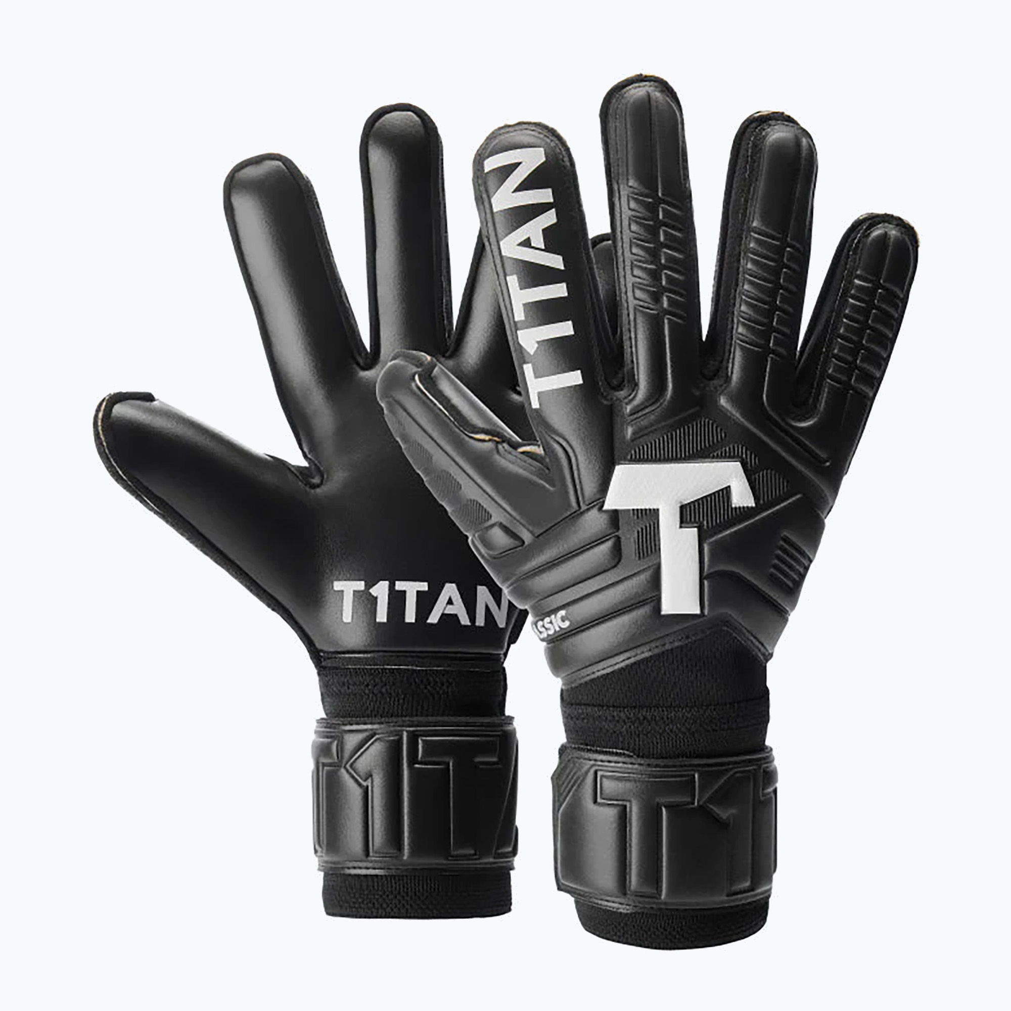 Rękawice bramkarskie T1TAN Classic 1.0 Black-Out FP black 