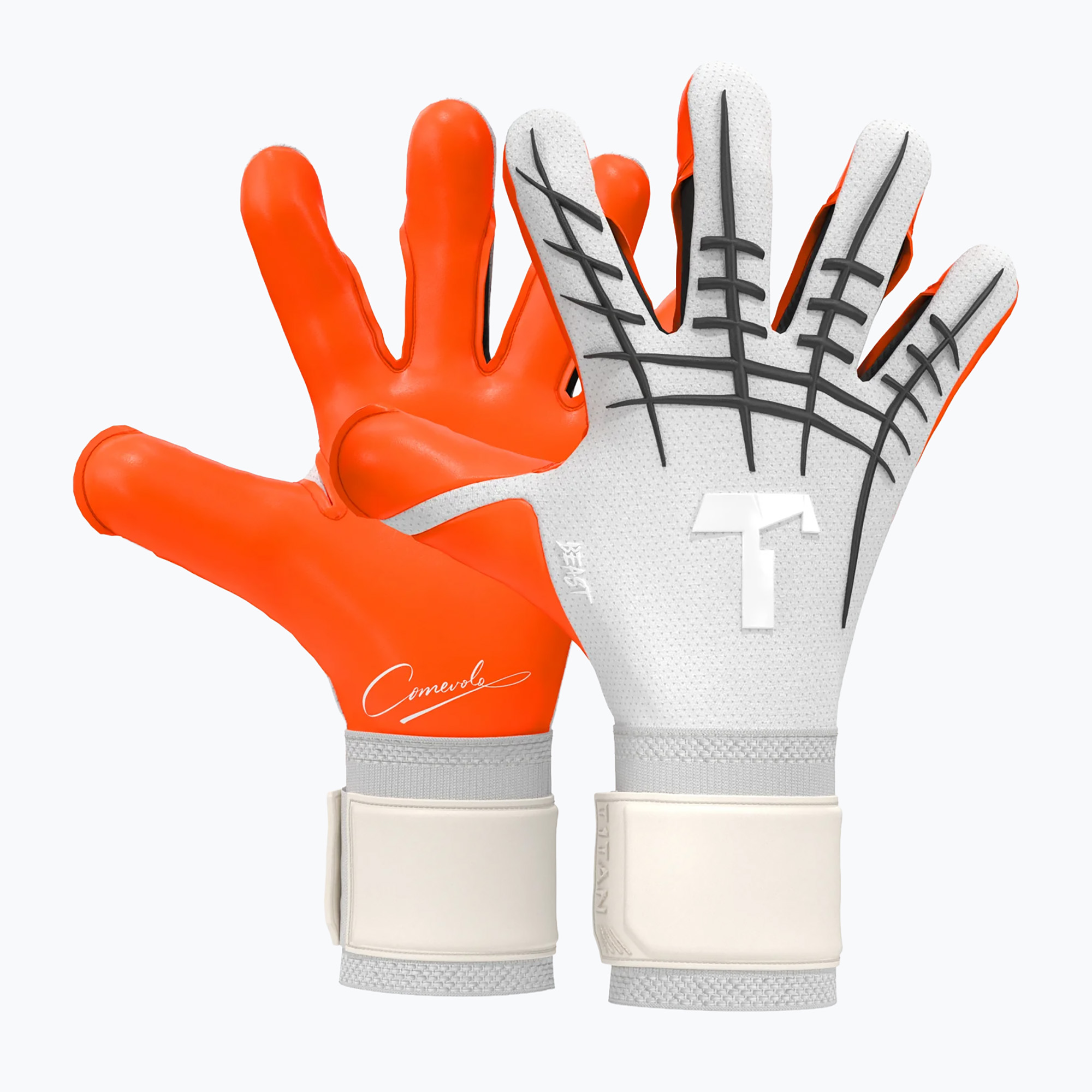 Вратарски ръкавици  T1TAN Beast 3.0 X SERGEJ_GK white/orange/black