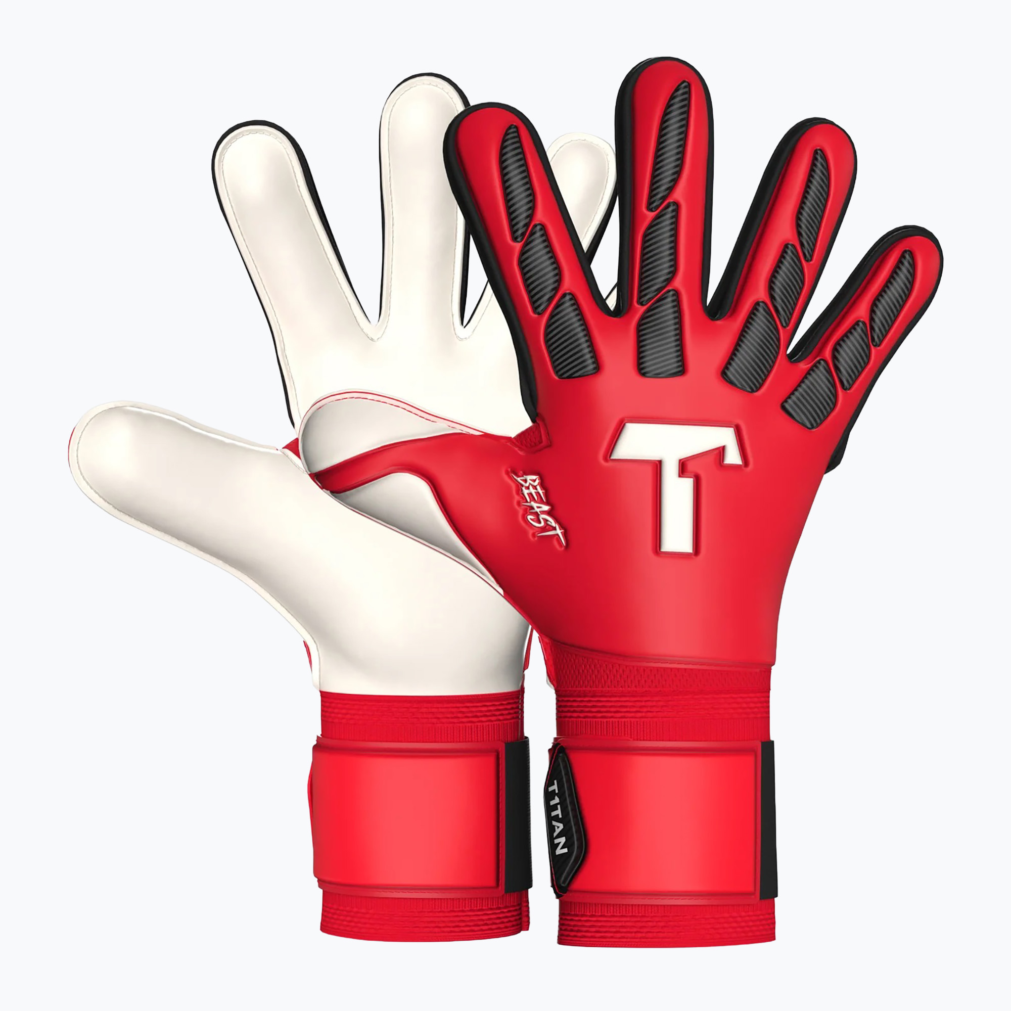 Детски вратарски ръкавици T1TAN Beast 4.0 FP Jr demon red