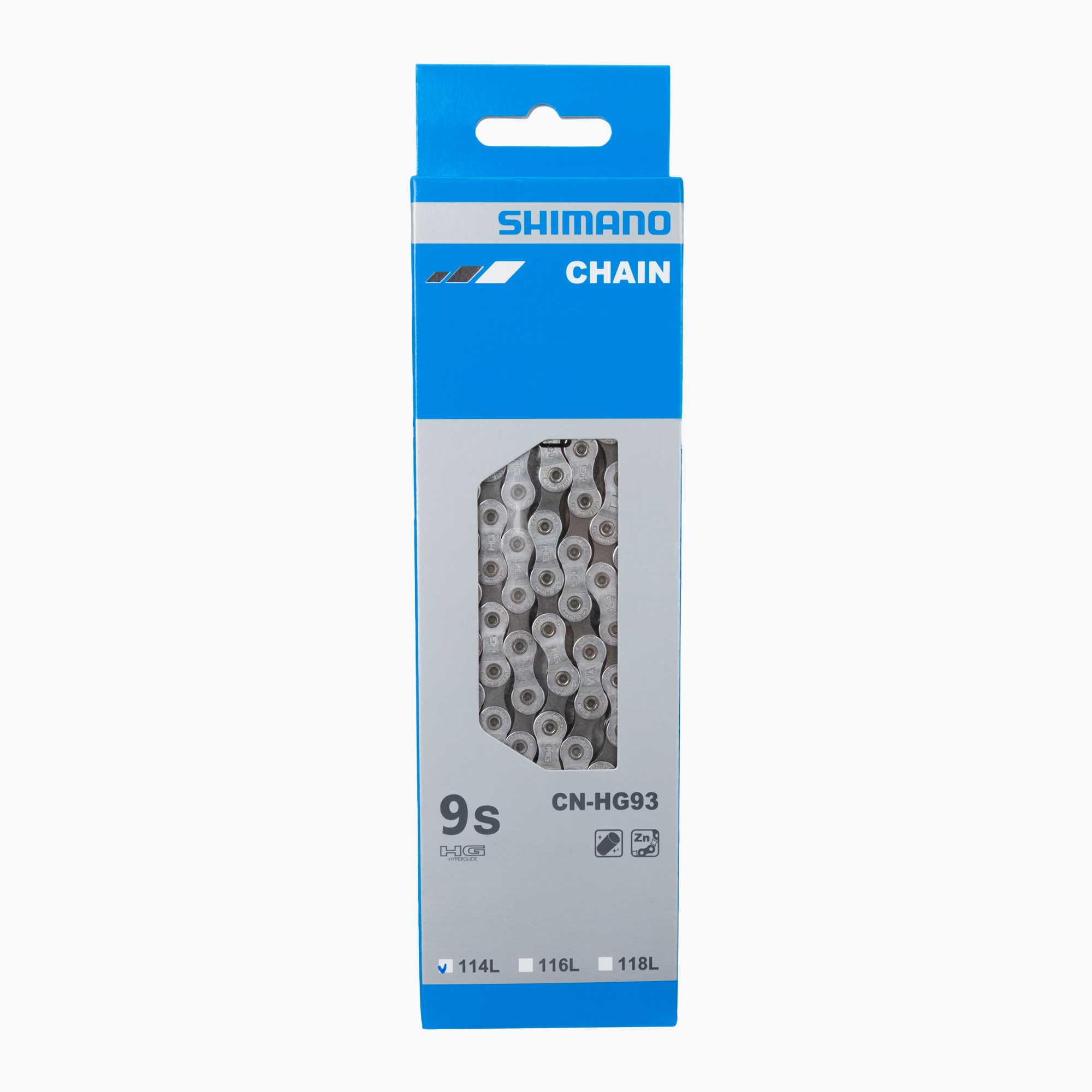 Верига за велосипед Shimano CN-HG93   Pin 9rz 114 връзки сребро ICNHG93114I