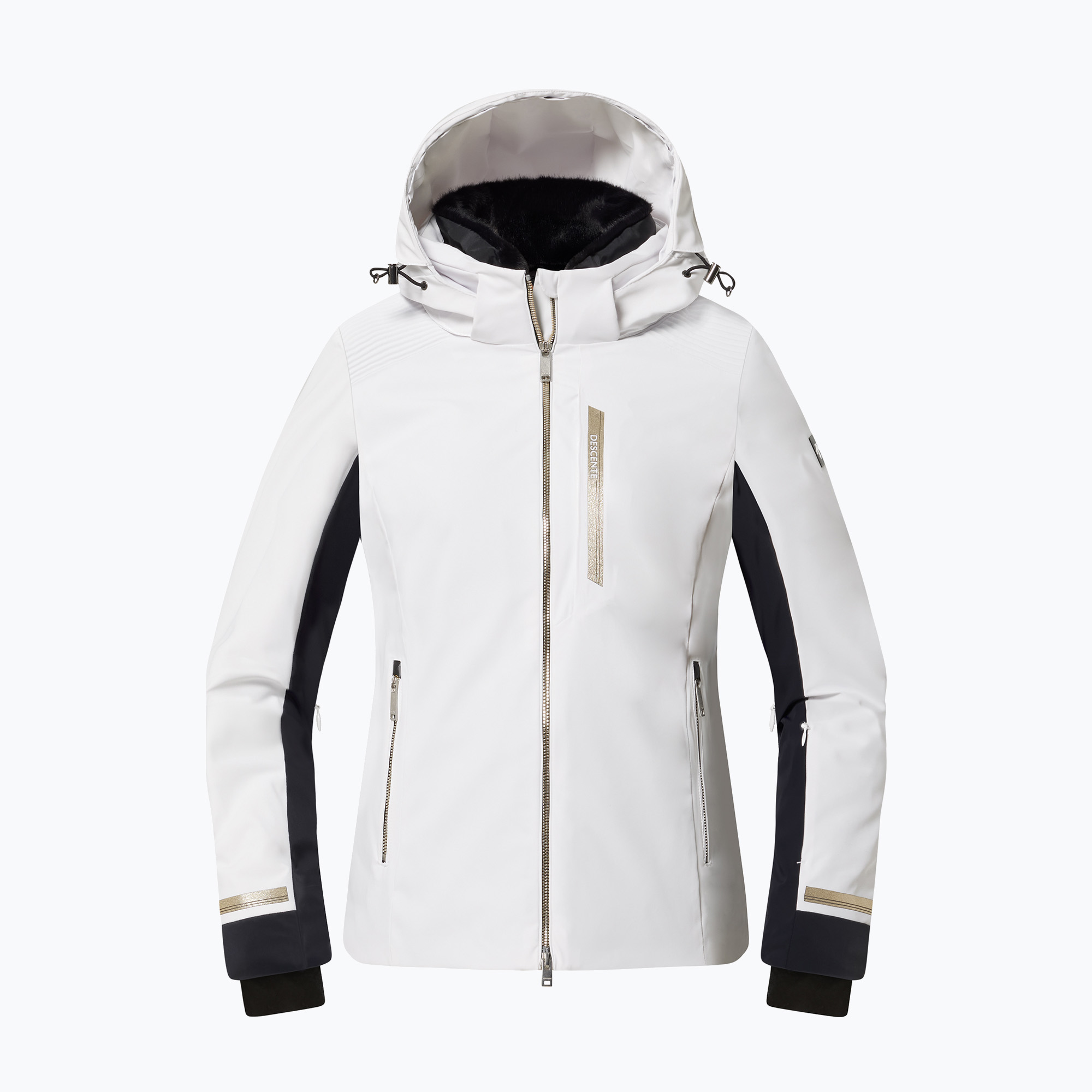 Дамско скиорско яке Descente Shirring super white