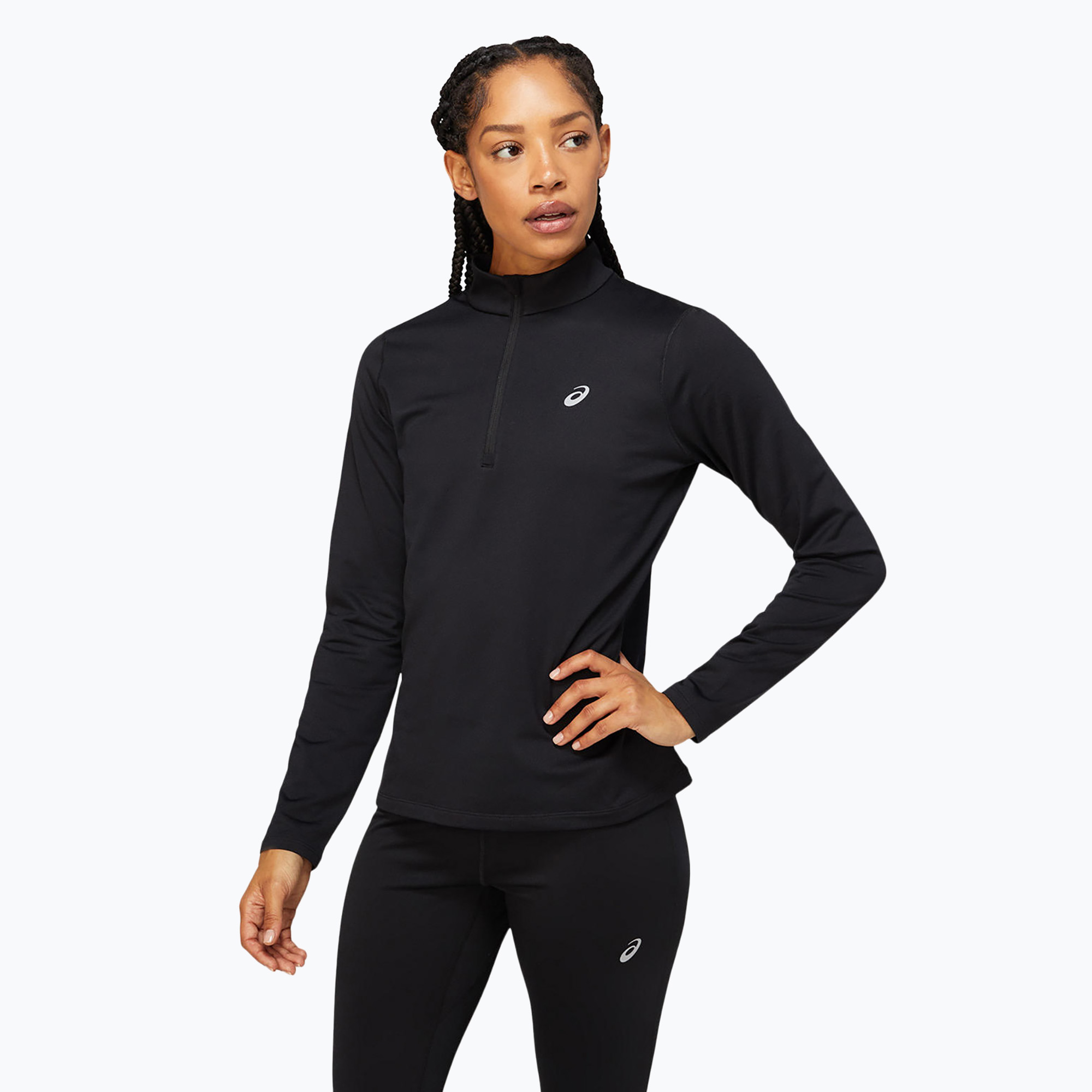 Bluza do biegania damska ASICS Core 1/2 Zip Winter Top performance black 