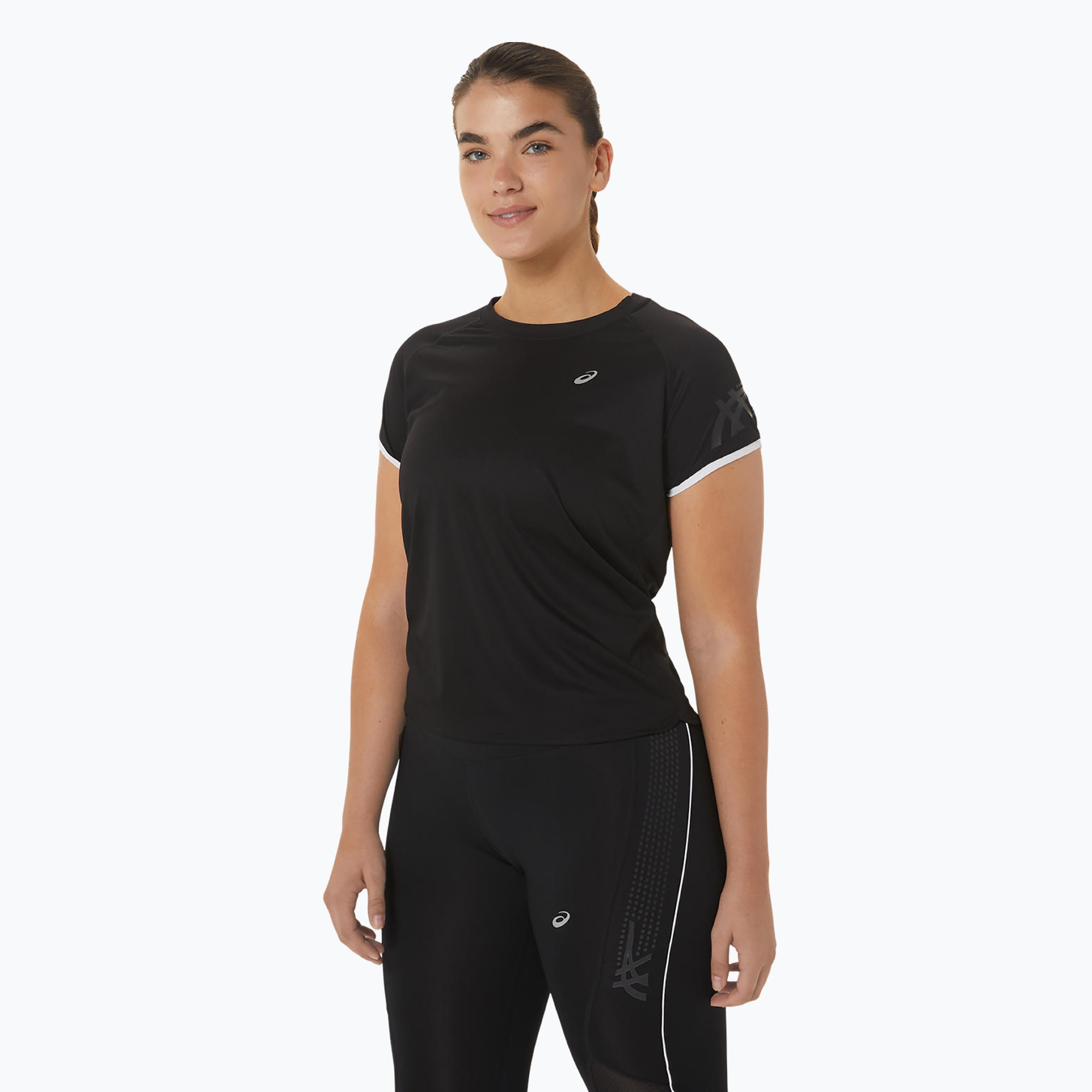 Дамска тениска за бягане ASICS Icon top preformance black