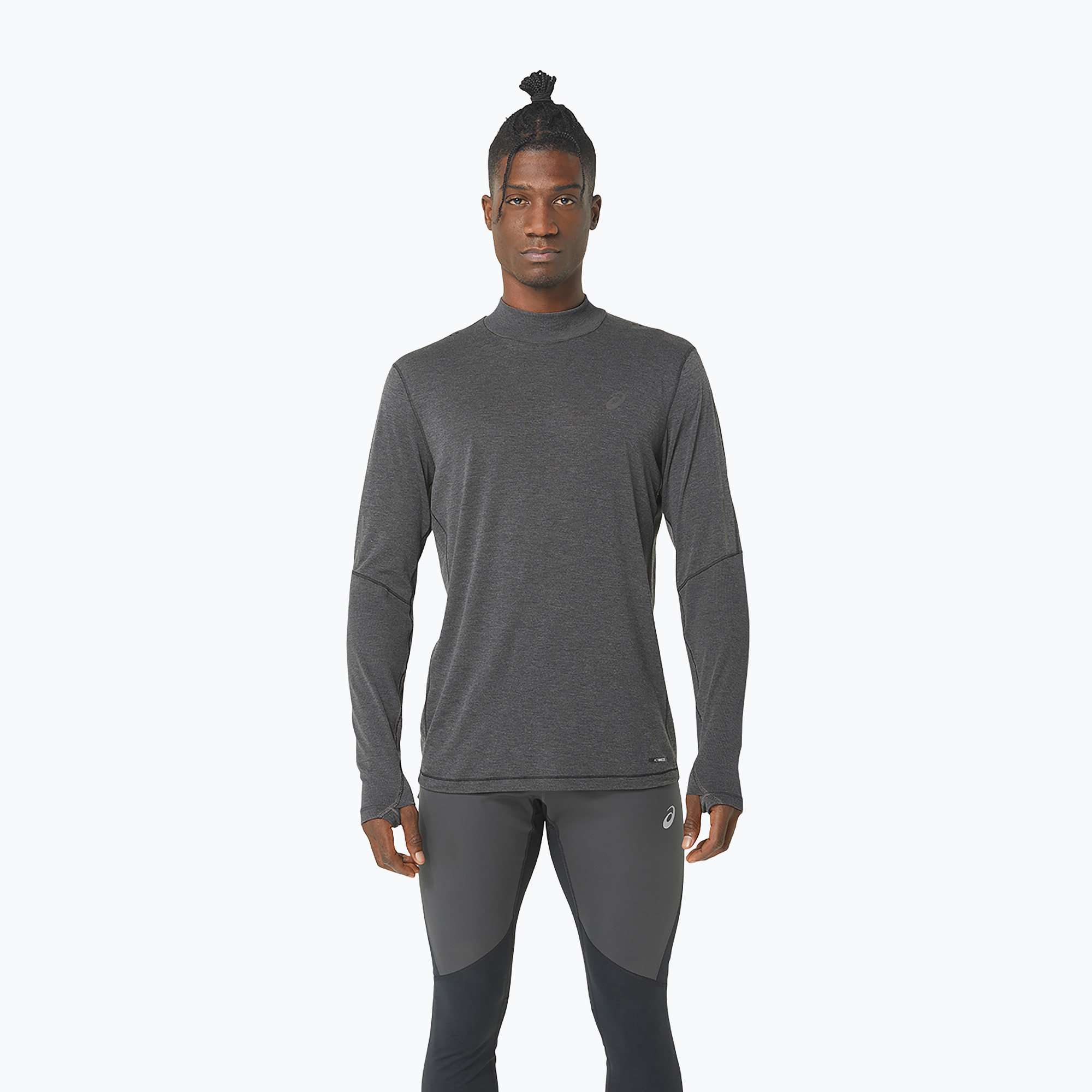 Longsleeve do biegania męski ASICS Metarun Mock Neck Top performance black 