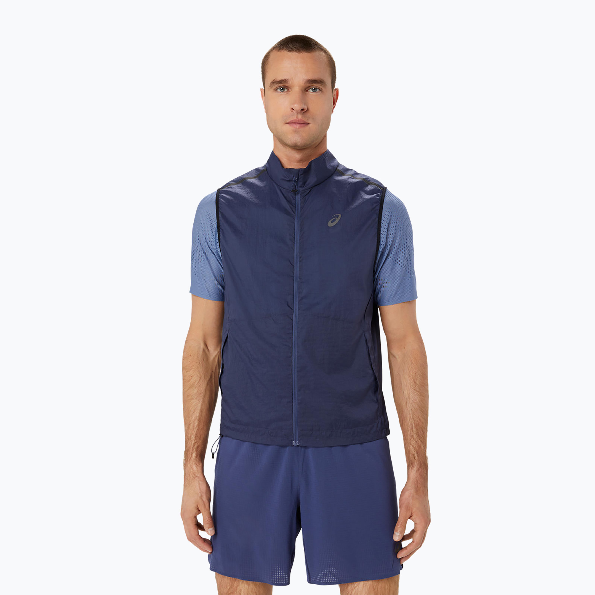 Bezrękawnik do biegania męski ASICS Metarun Packable Gilet thunder blue 