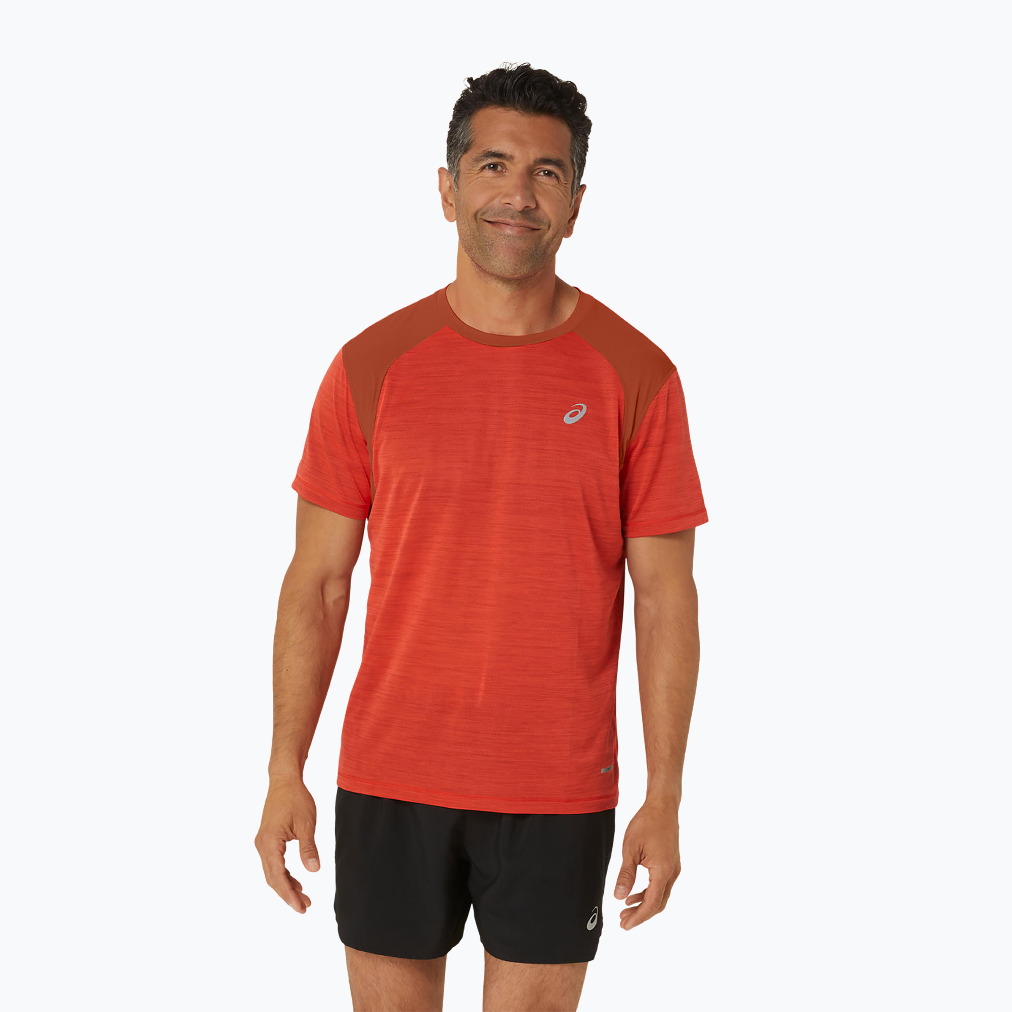 Koszulka do biegania męska ASICS Road Top true red/spice latte 