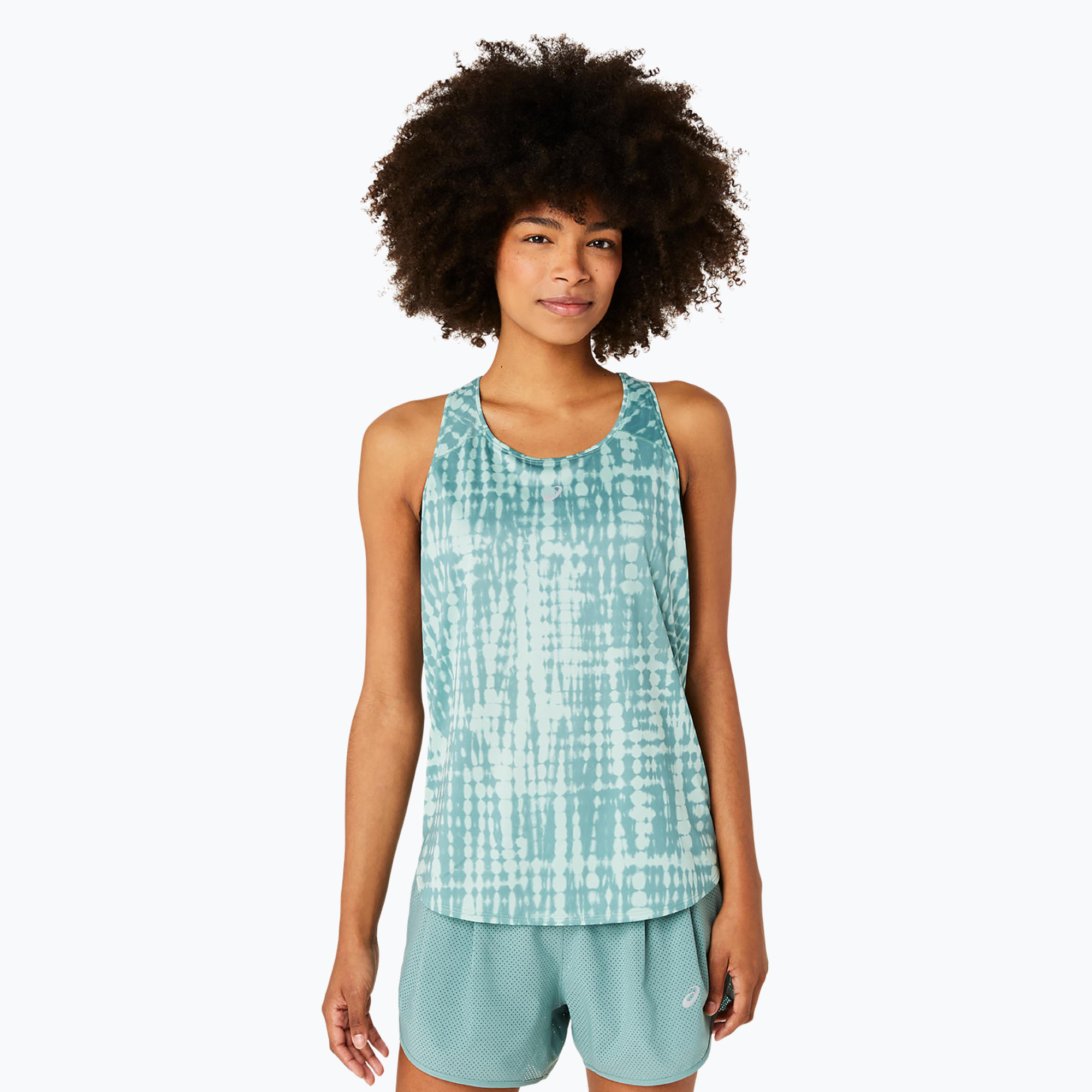 Koszulka do biegania damska ASICS Road All Over Print Tank light celadon 
