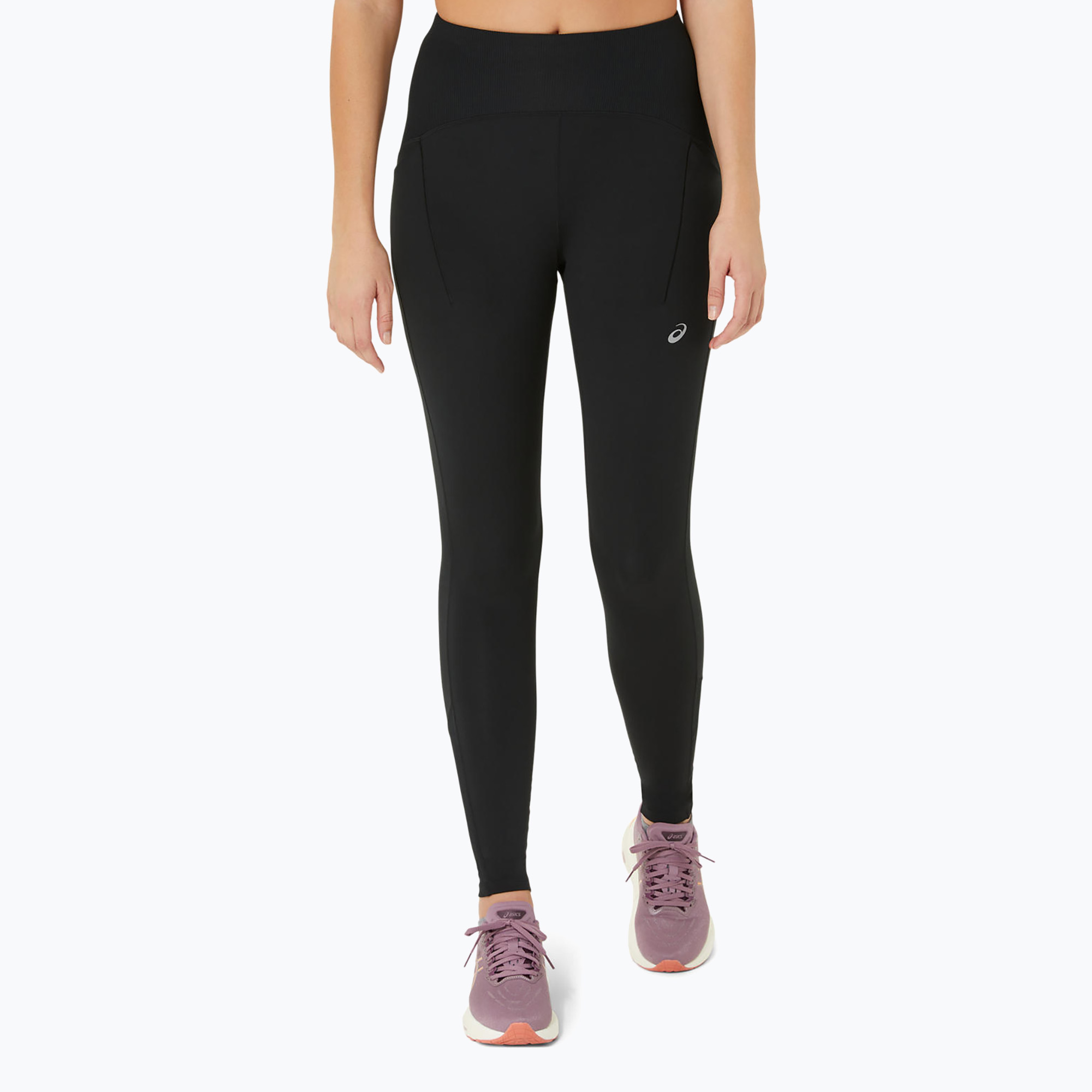 Legginsy do biegania damskie ASICS Road Winter High Waist performance black 