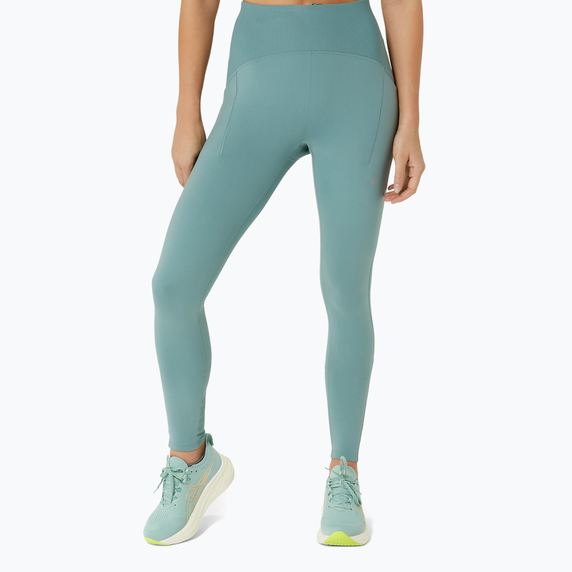 Legginsy do biegania damskie ASICS Road Winter High Waist celadon 