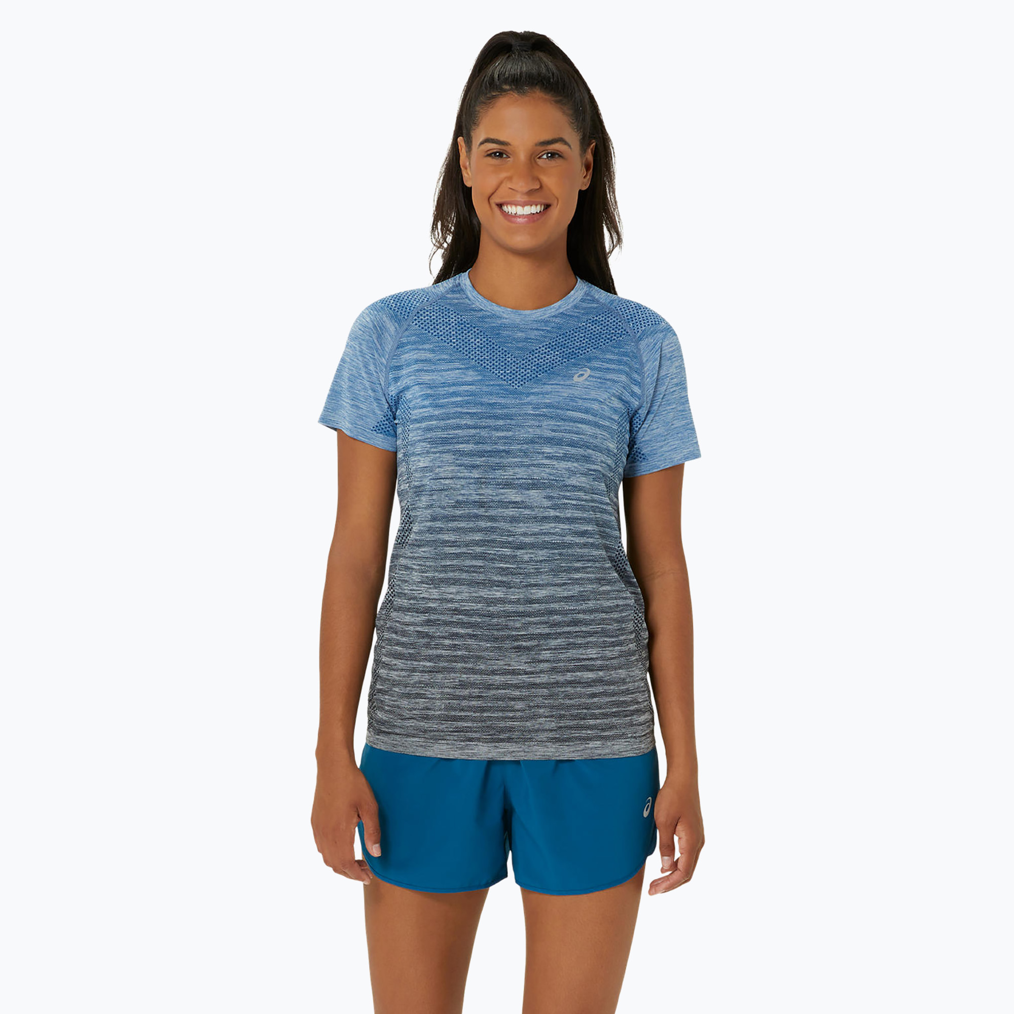 Koszulka do biegania damska ASICS Seamless rich navy/performance black 