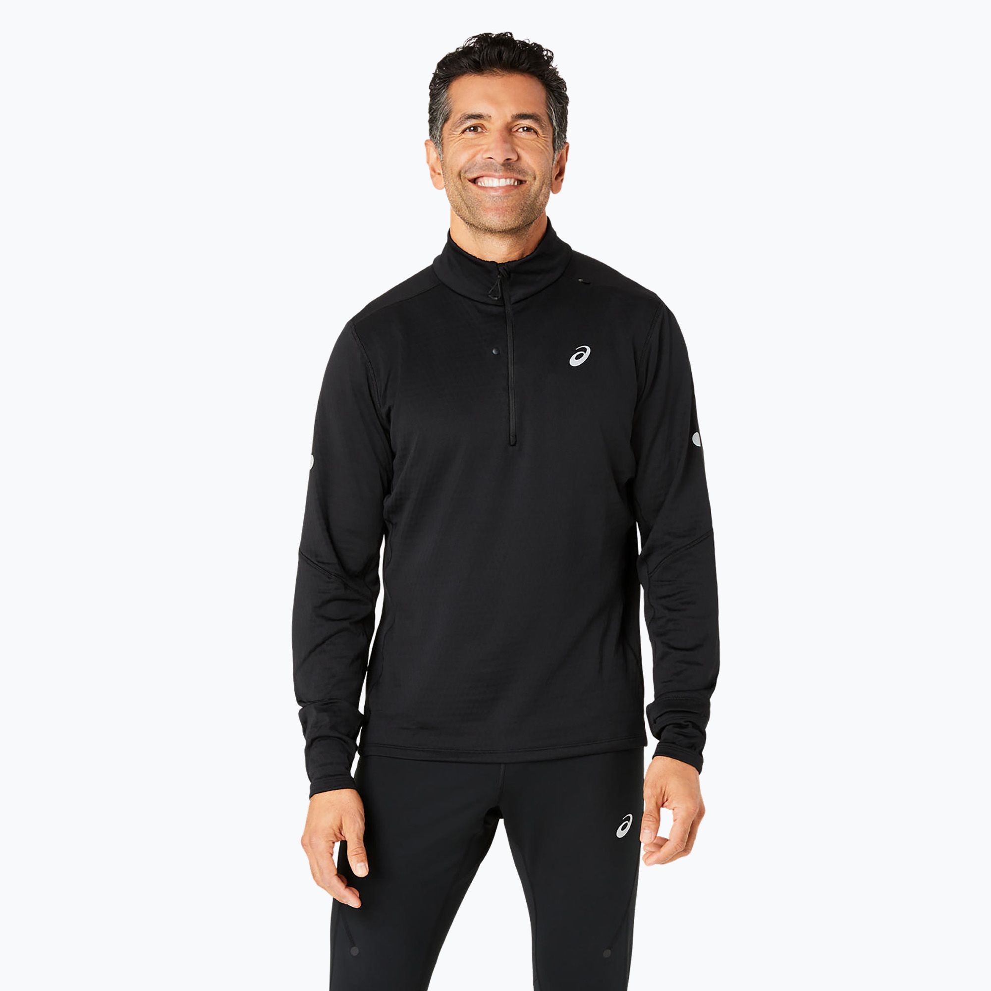 Bluza do biegania męska ASICS Road Winter 1/2 Zip Mid Layer performance black 